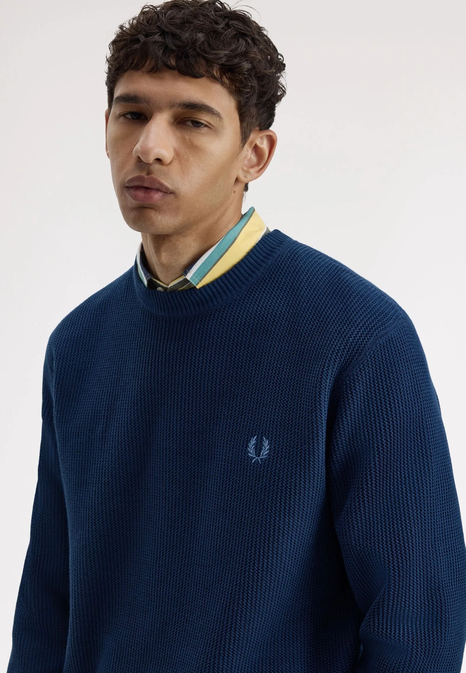 Fred Perry - Textured Jumper Tennis Blue - Pullover - Image 4