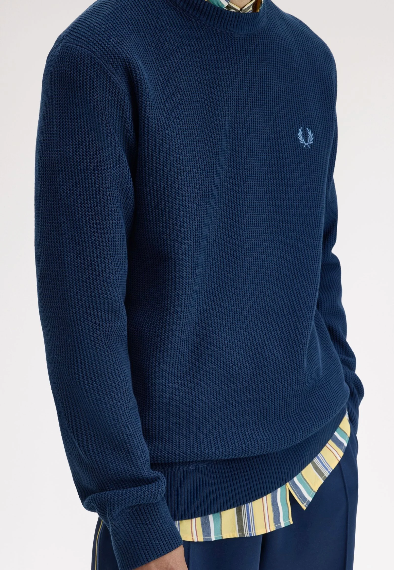 Fred Perry - Textured Jumper Tennis Blue - Pullover - Image 5