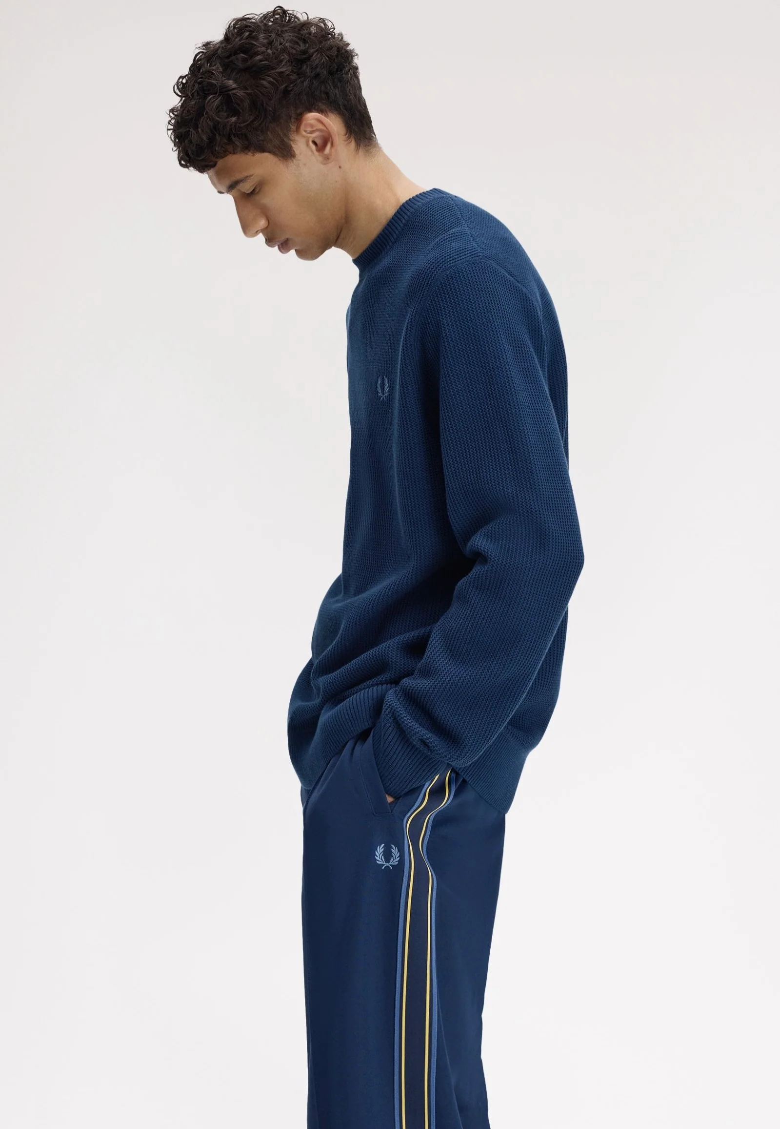 Fred Perry - Textured Jumper Tennis Blue - Pullover - Image 6