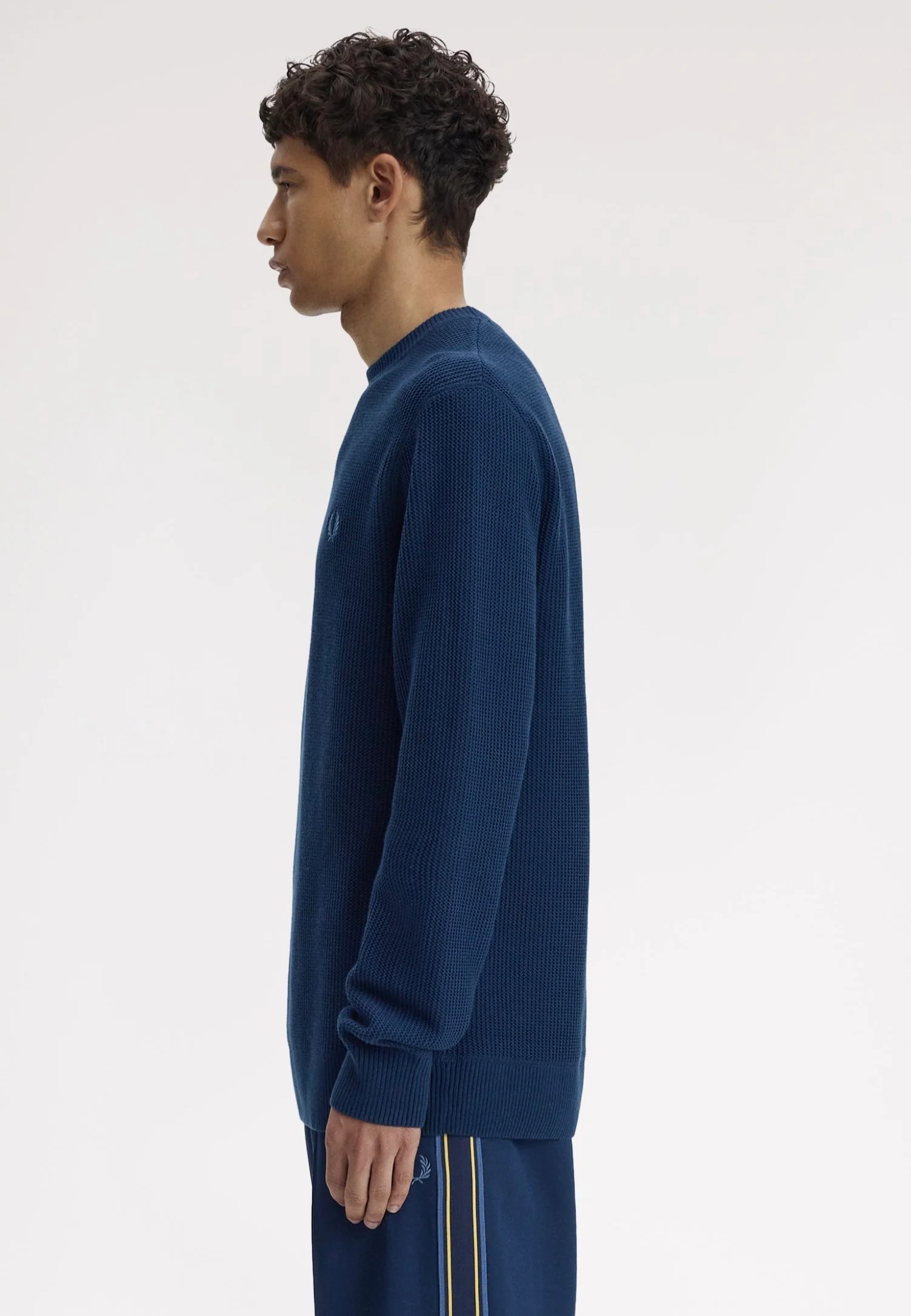 Fred Perry - Textured Jumper Tennis Blue - Pullover - Image 8
