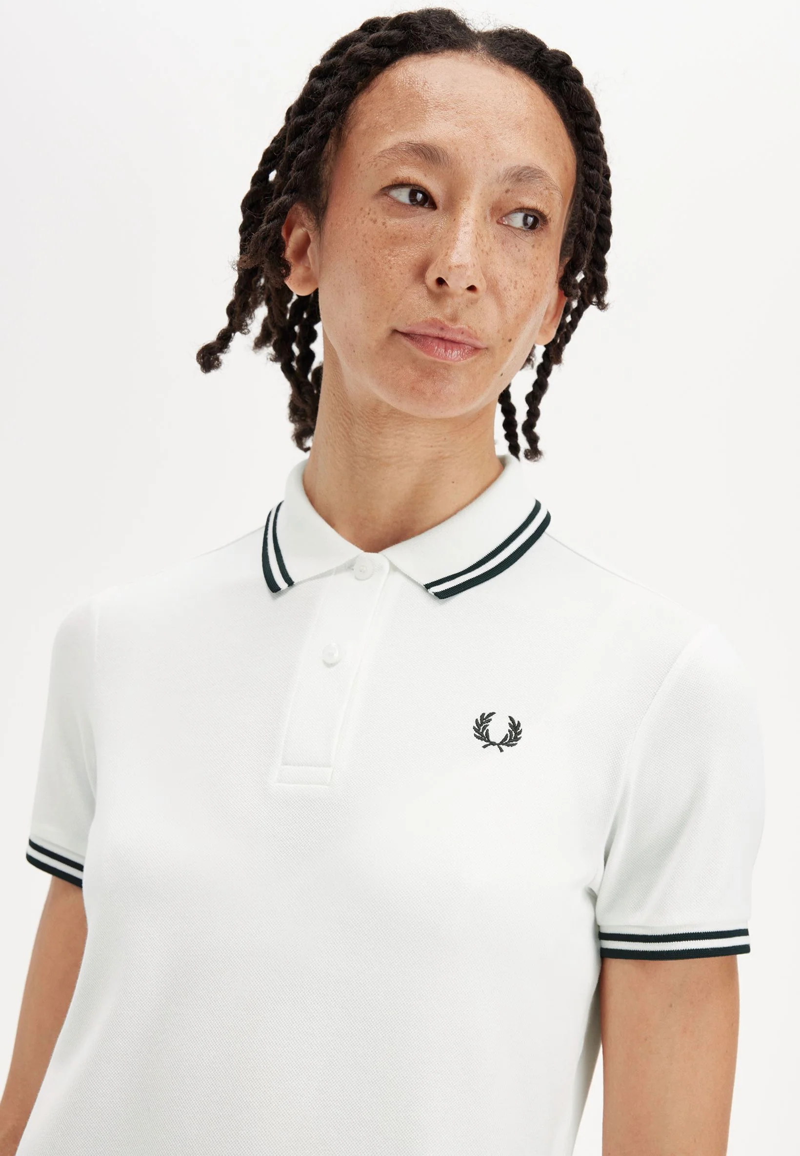 Fred Perry - The Twin Tipped Snow White/Court Green - Dress - Image 5