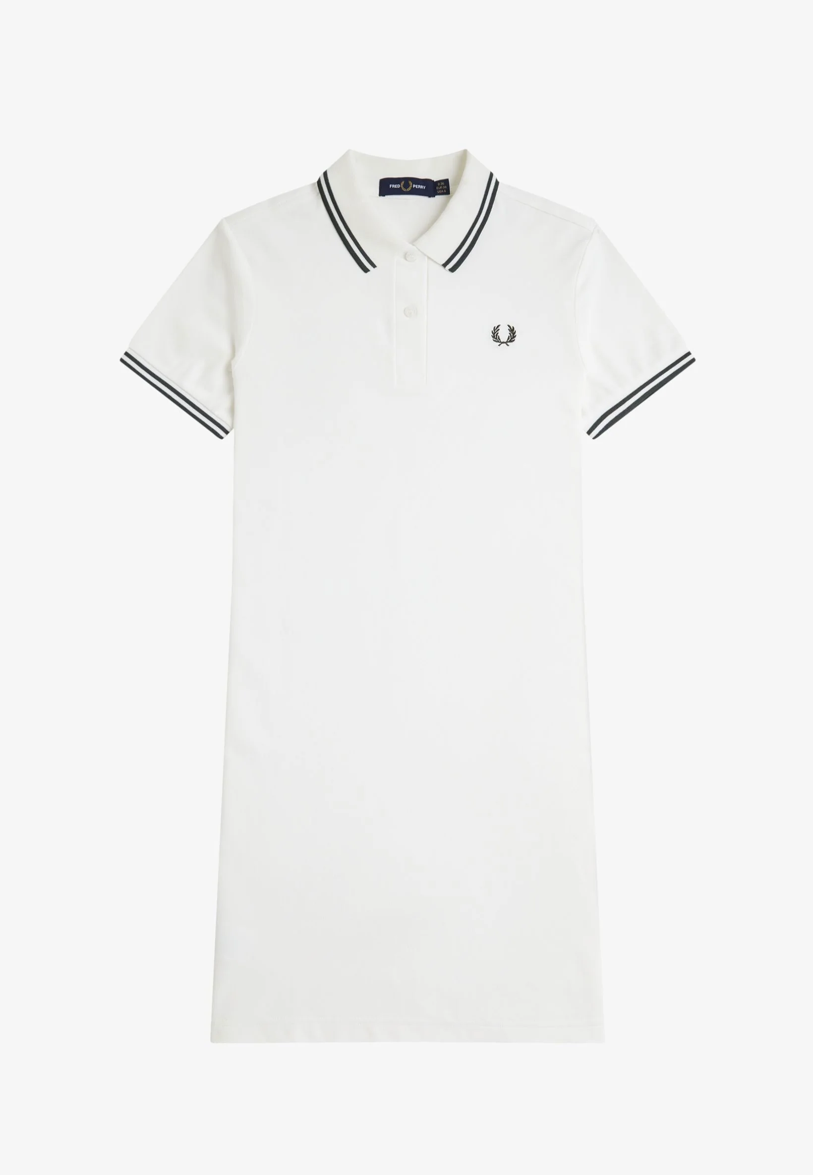 Fred Perry - The Twin Tipped Snow White/Court Green - Dress - Image 6