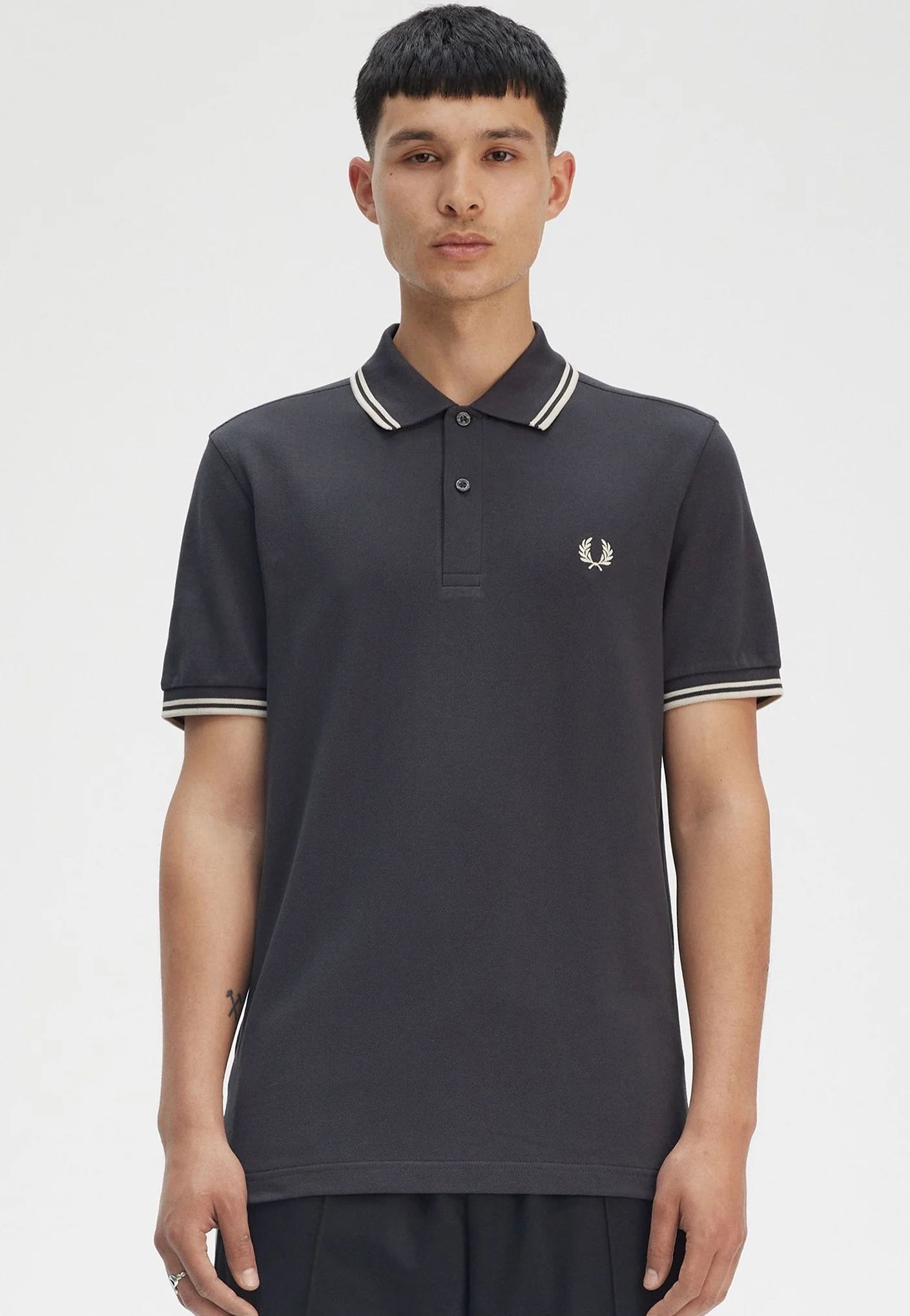 Fred Perry - Twin Tipped Anchor Grey/Oatmeal - Polo