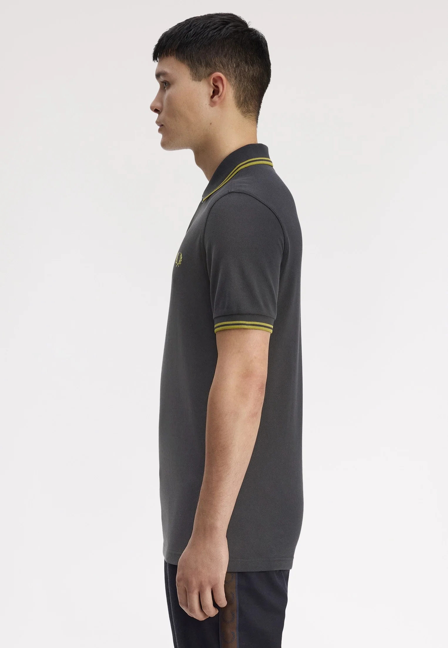 Fred Perry - Twin Tipped Anchor Grey/Tennis Ball Yellow/Tennis Ball Yellow - Polo - Image 4