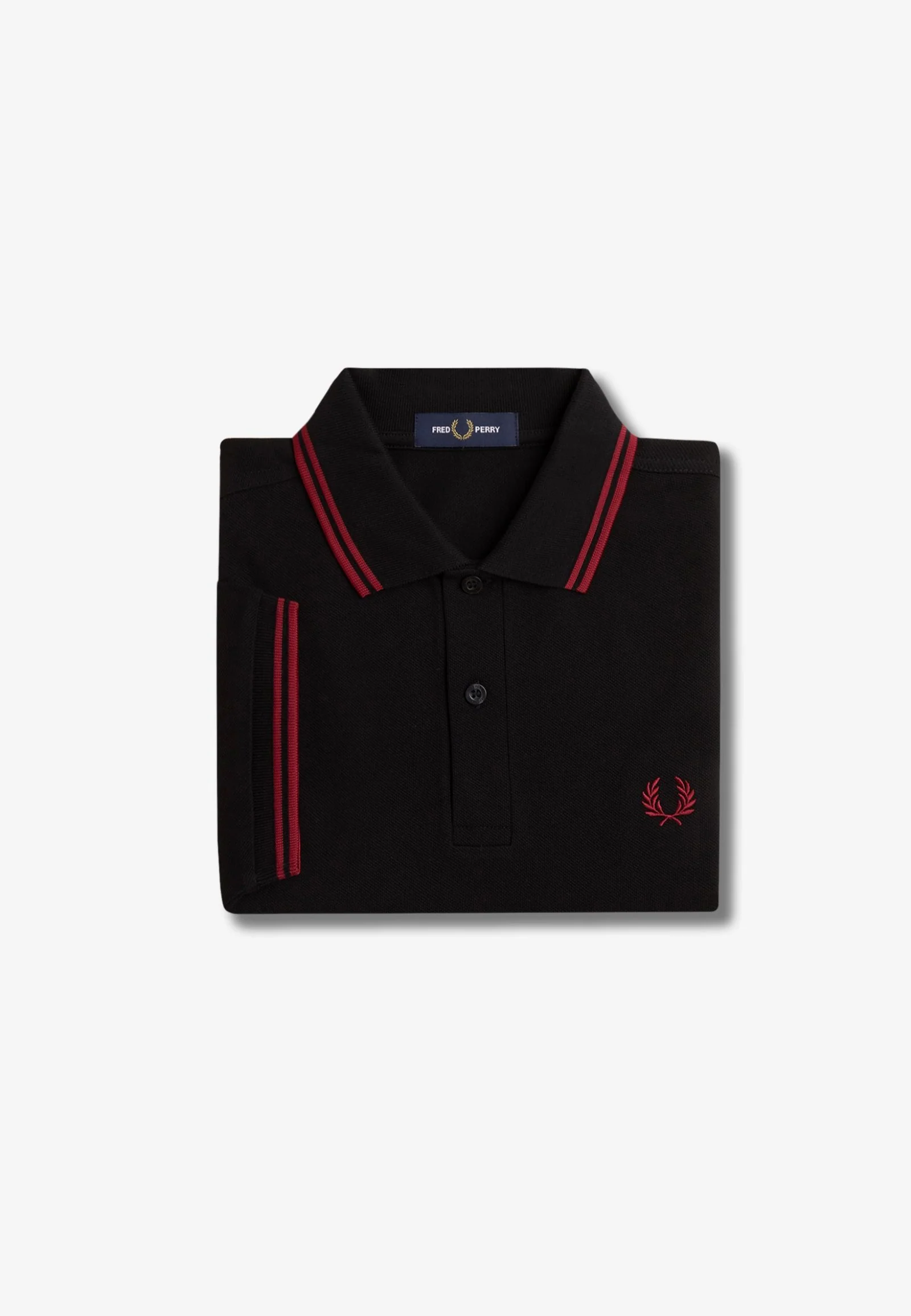 Fred Perry - Twin Tipped Black/Burnt Red - Polo - Image 8