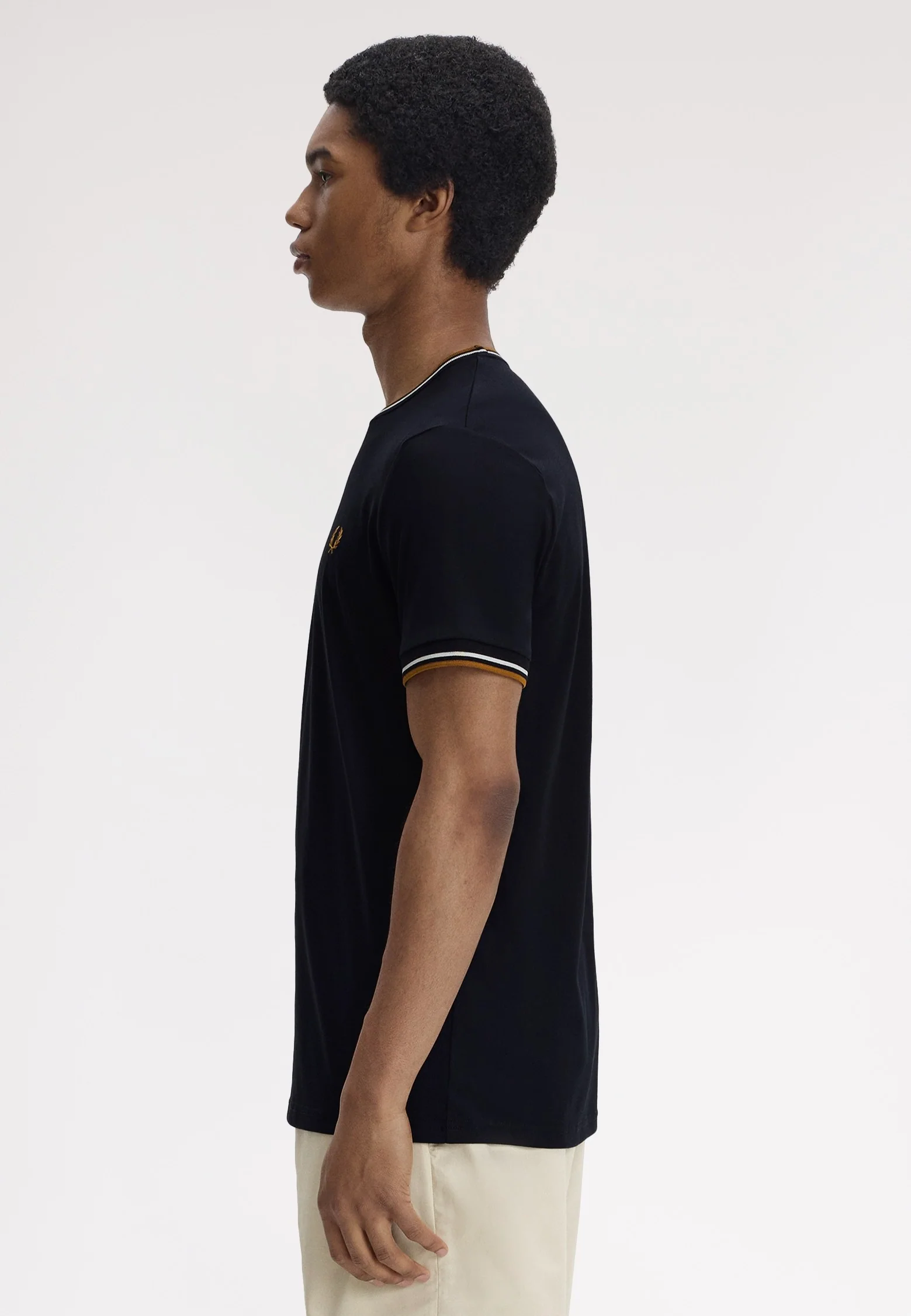 Fred Perry - Twin Tipped Black - T-Shirt - Image 3