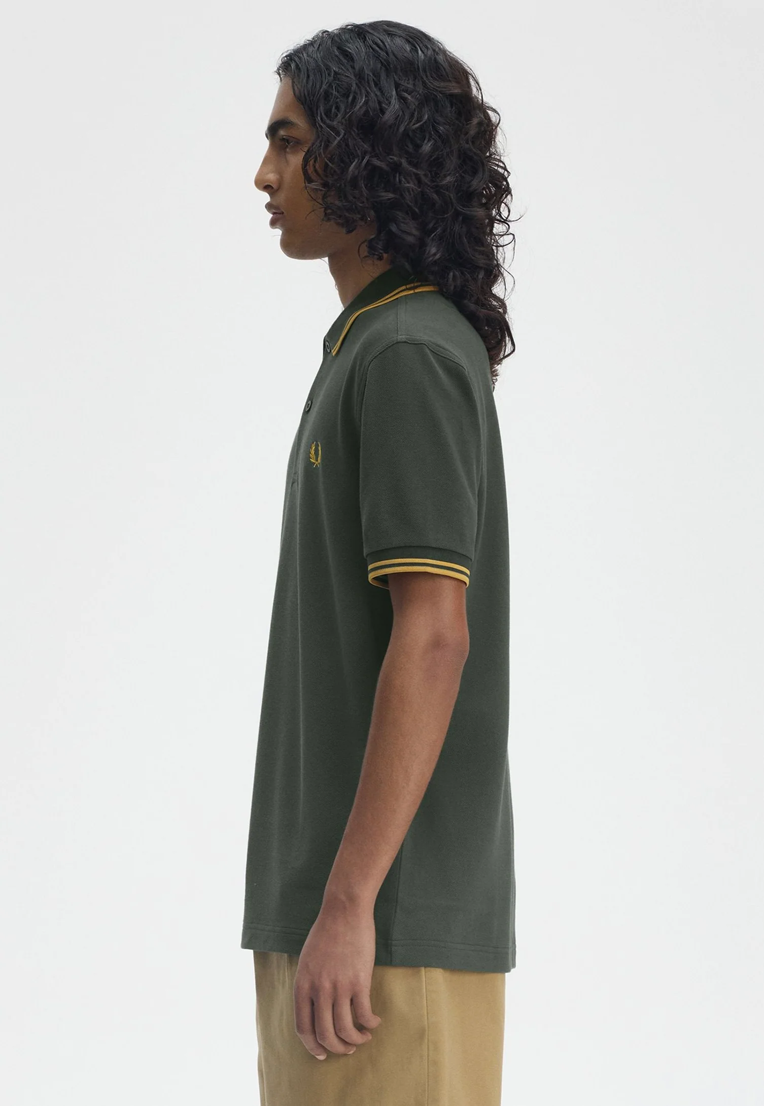 Fred Perry - Twin Tipped Court Green/Honeycomb - Polo - Image 8