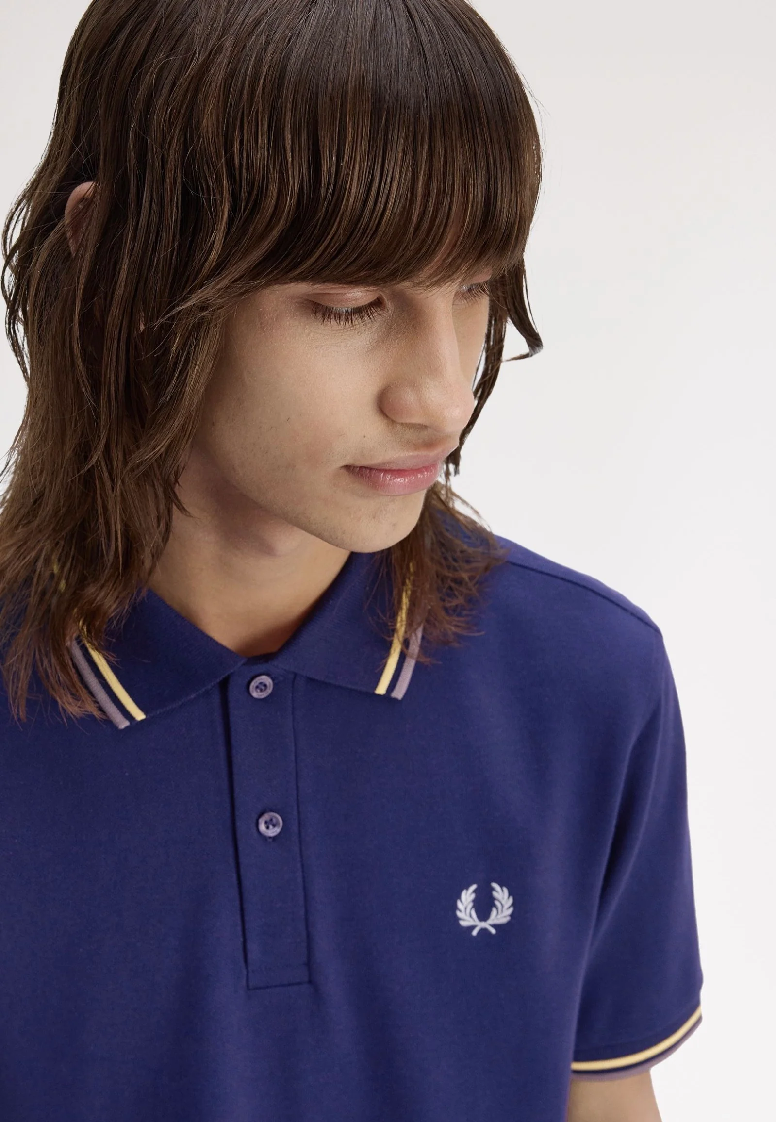 Fred Perry - Twin Tipped French Navy/Champions Gold/Stockport Blue - Polo - Image 2