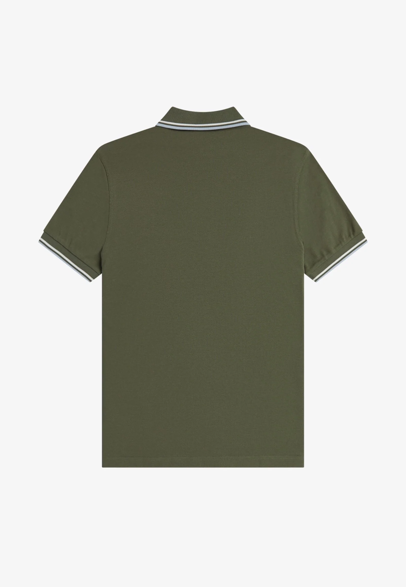 Fred Perry - Twin Tipped Laurel Wreath Green/Ecru/Dusky Blue - Polo - Image 5