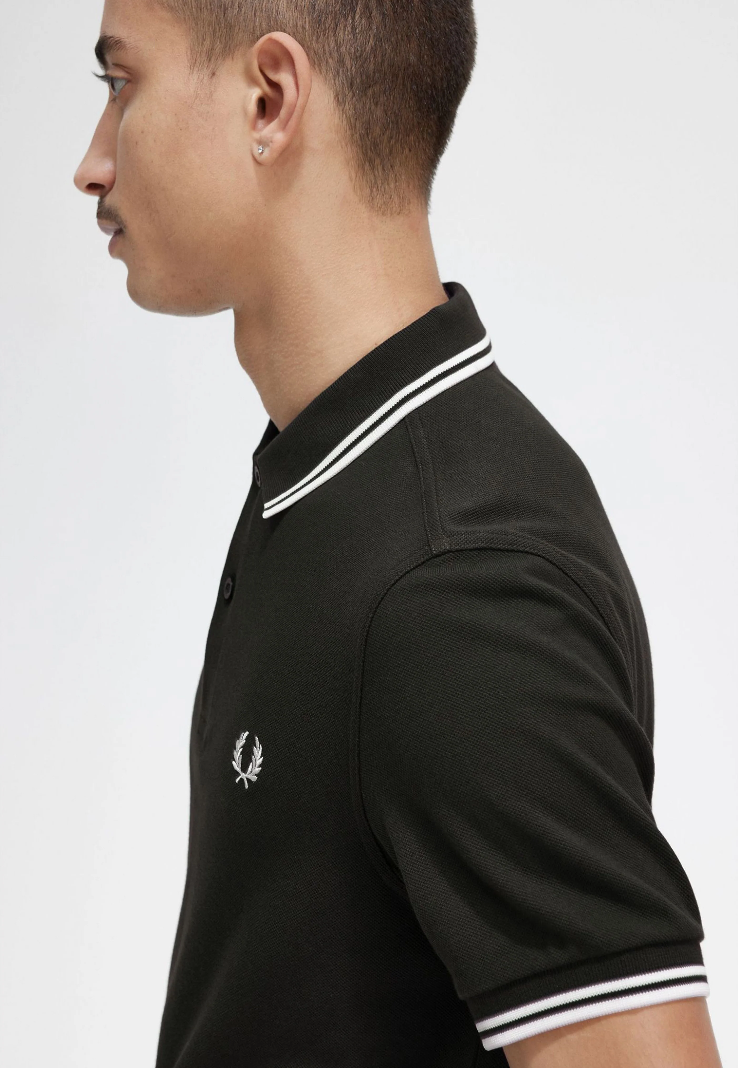 Fred Perry - Twin Tipped Night Green/Snow White - Polo - Image 4