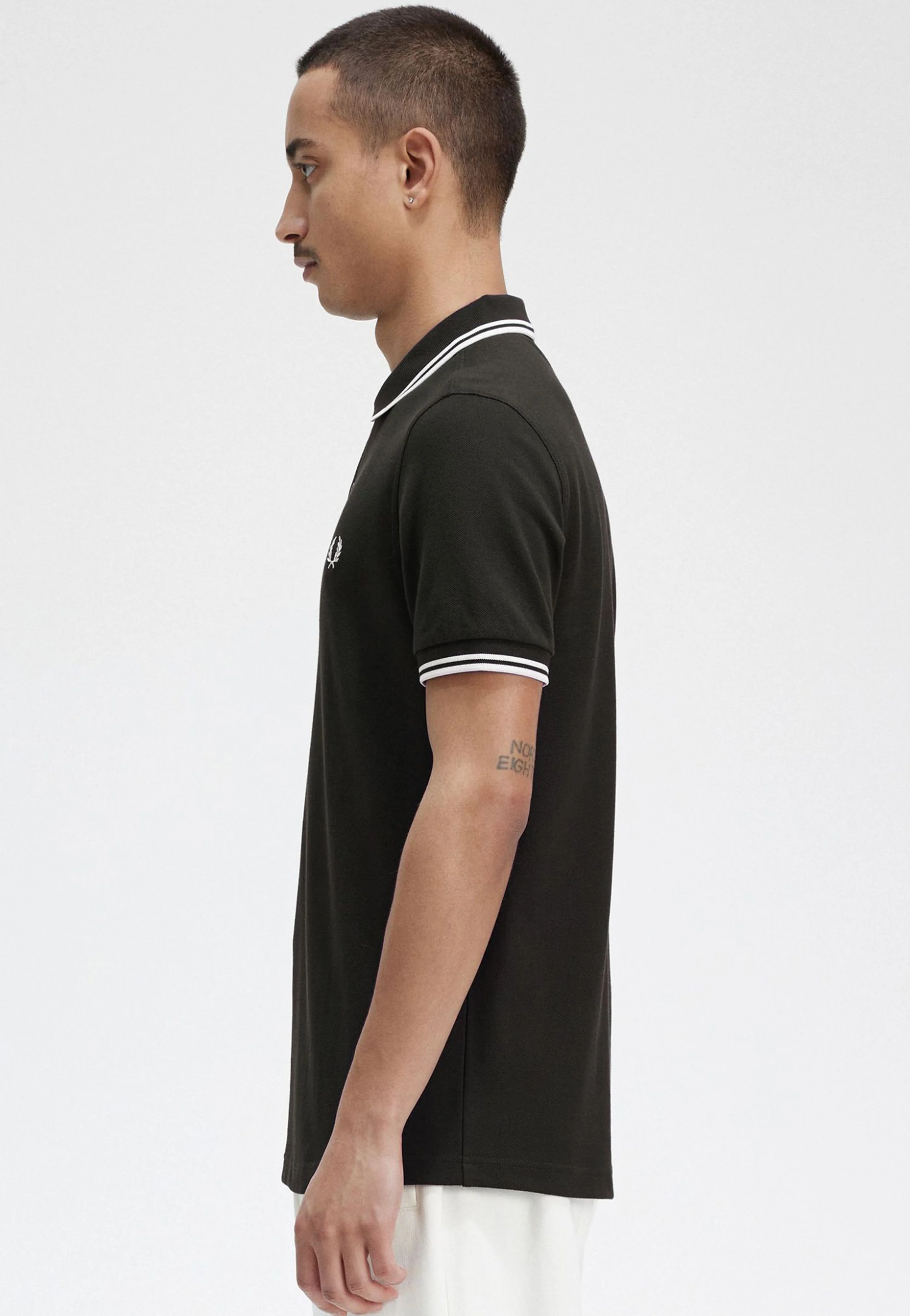 Fred Perry - Twin Tipped Night Green/Snow White - Polo - Image 5