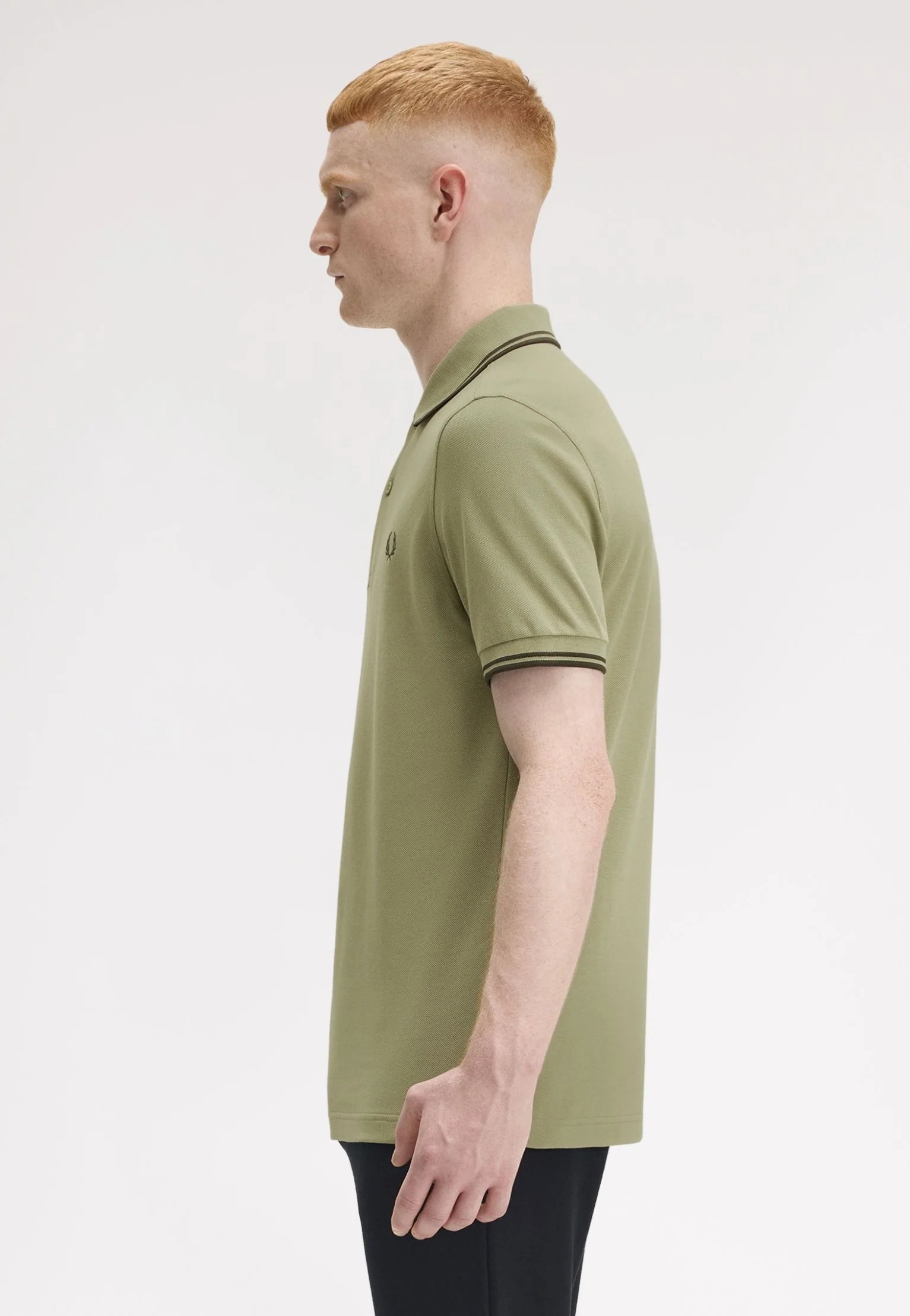 Fred Perry - Twin Tipped Olive Mint/Night Green/Night Green - Polo - Image 5