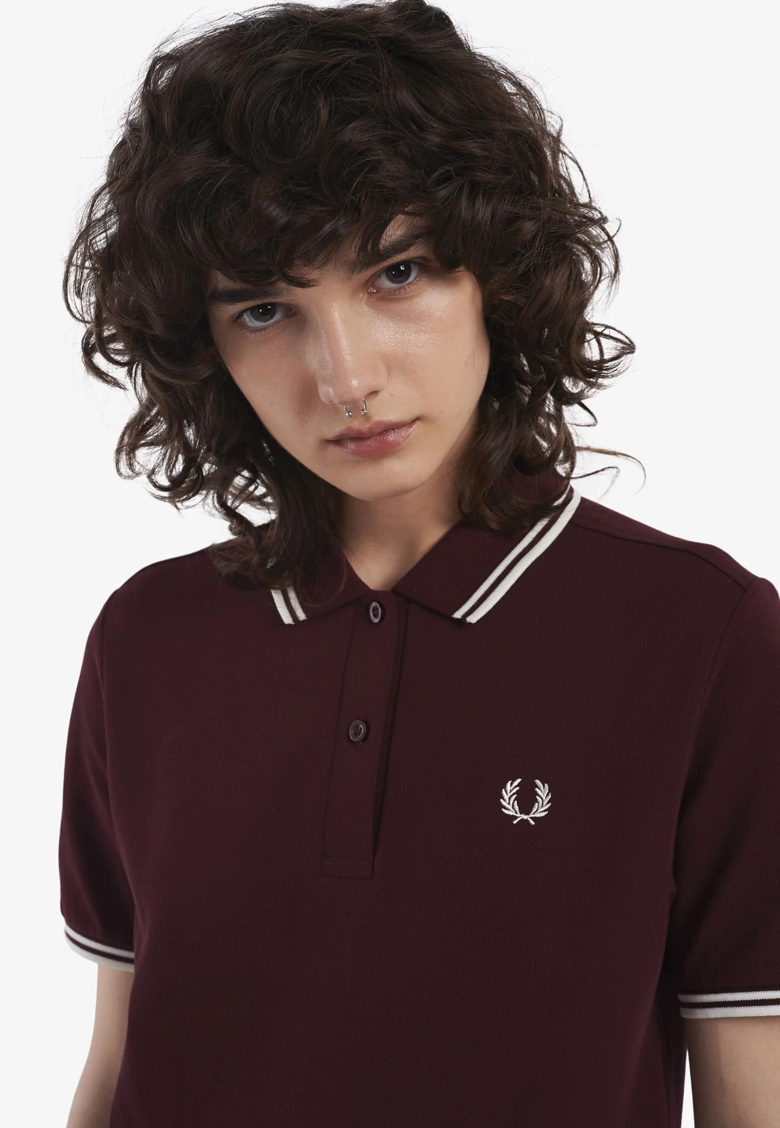 Fred Perry - Twin Tipped Oxblood/Ecru/Ecru - Polo - Image 2