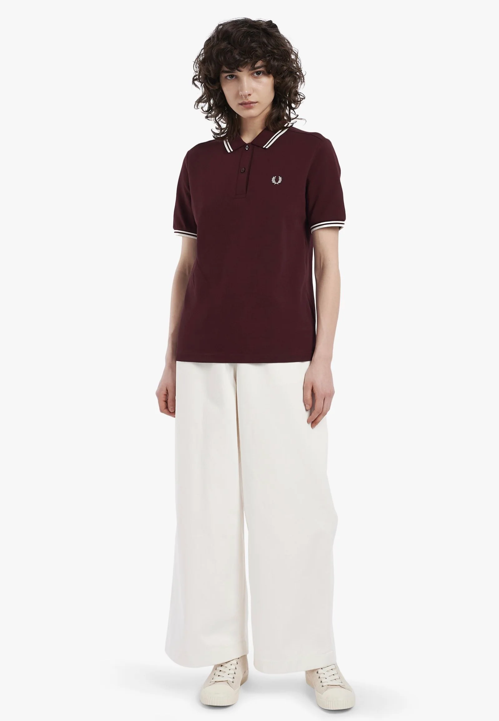 Fred Perry - Twin Tipped Oxblood/Ecru/Ecru - Polo - Image 4