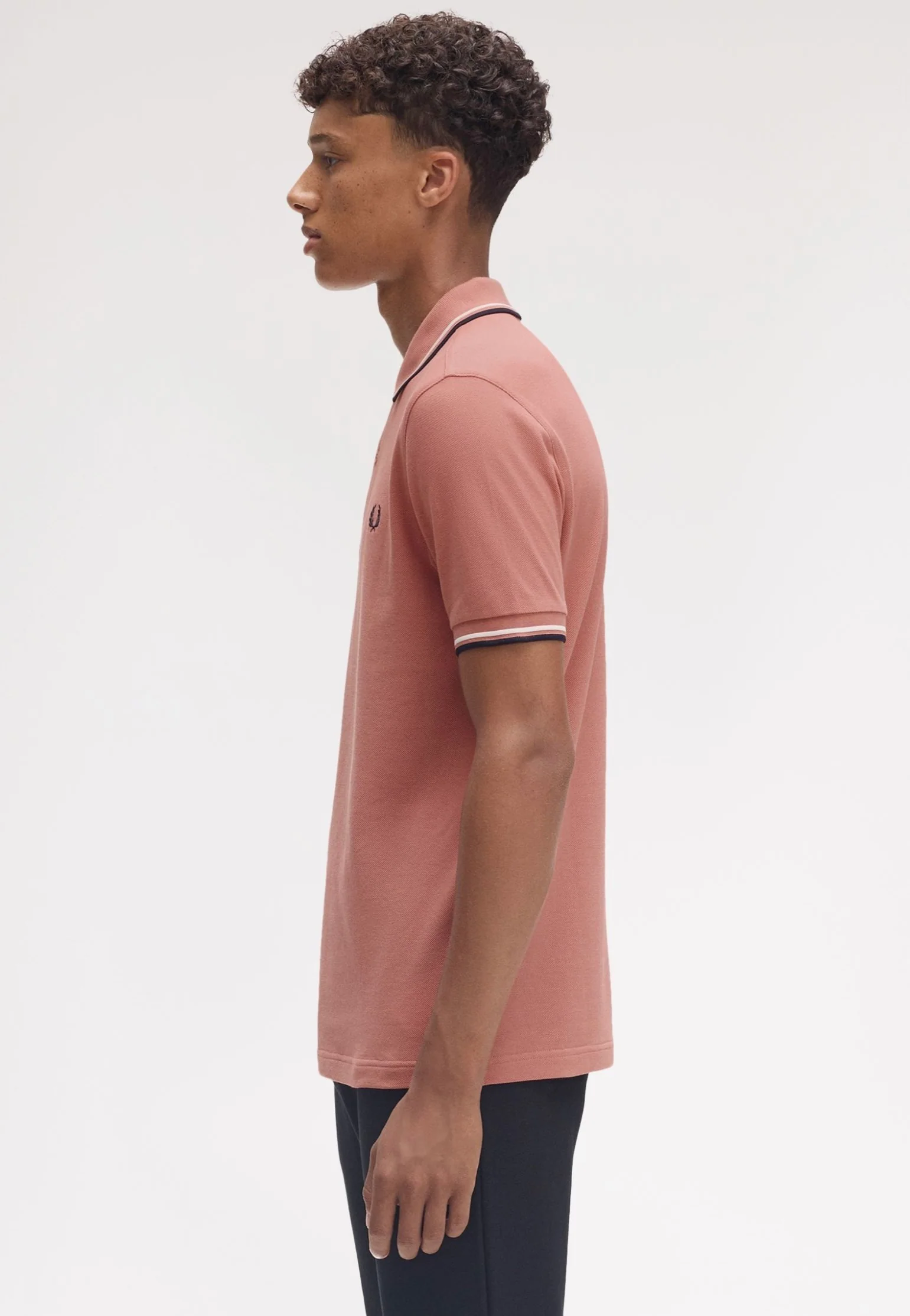 Fred Perry - Twin Tipped Puttypink/Ecru/Navy - Polo - Image 6