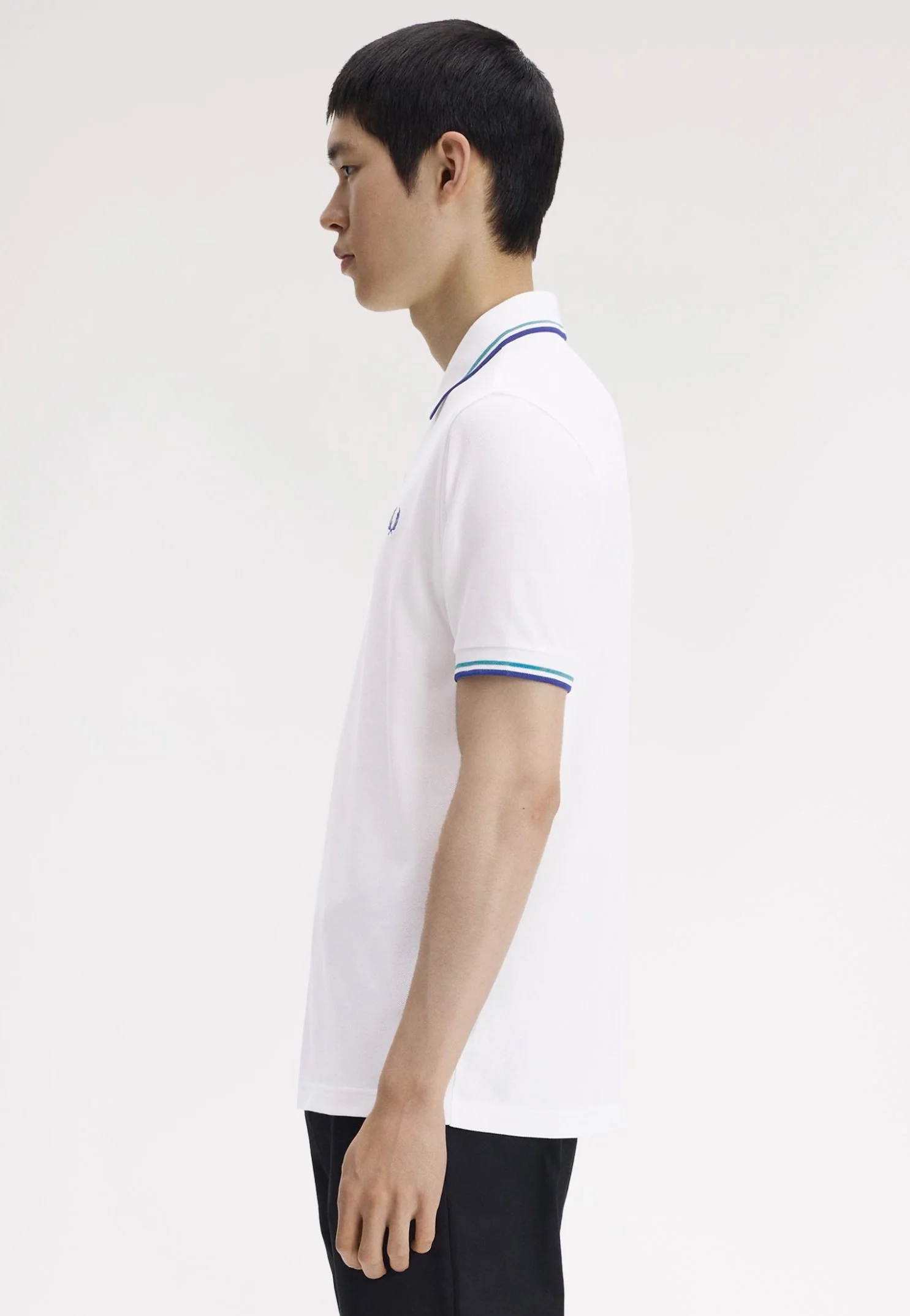 Fred Perry - Twin Tipped Snow White/Deep Mint/Soho Eclipse - Polo - Image 6