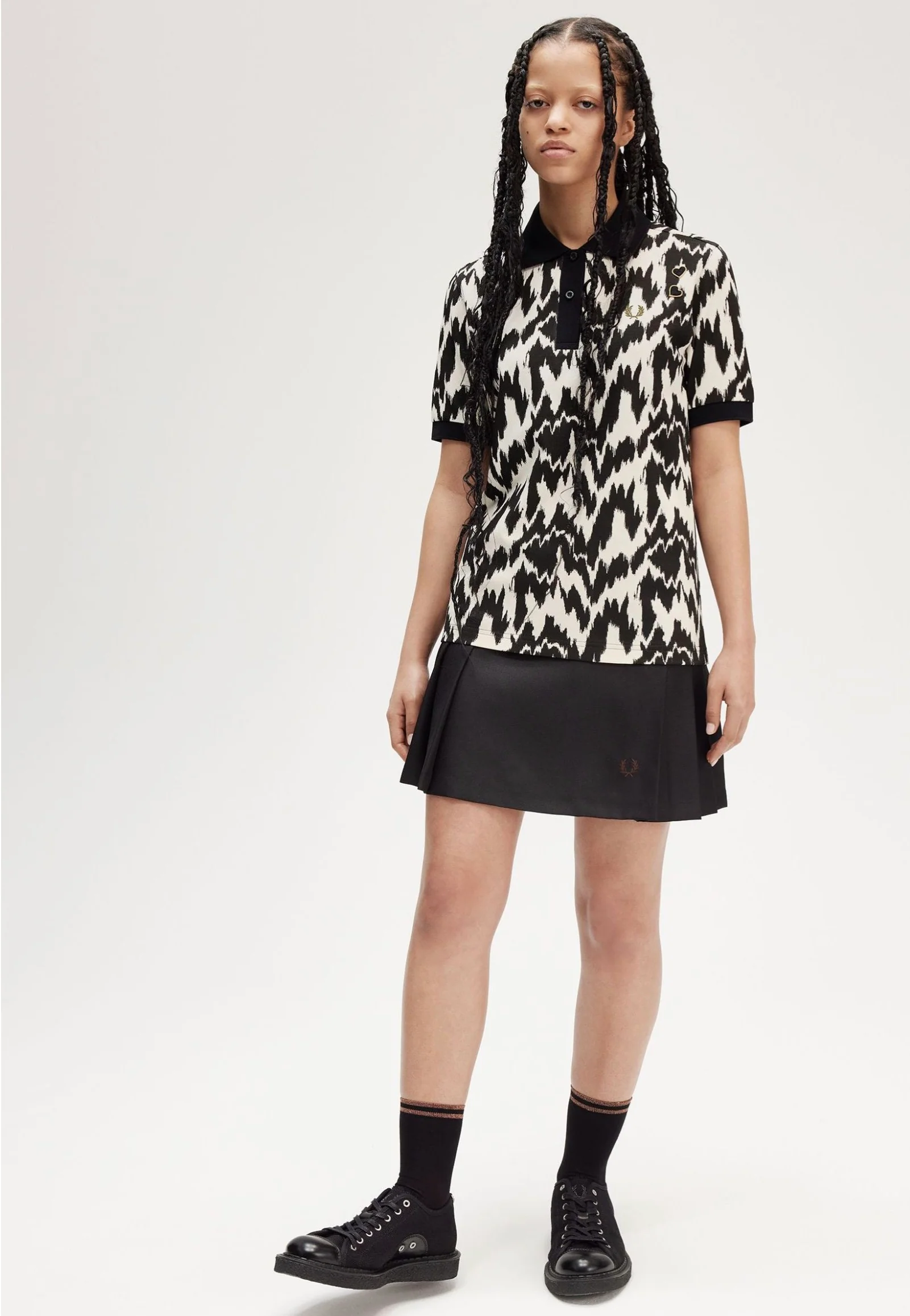 Fred Perry x Amy Winehouse - Animal Print Ecru - Polo - Image 3