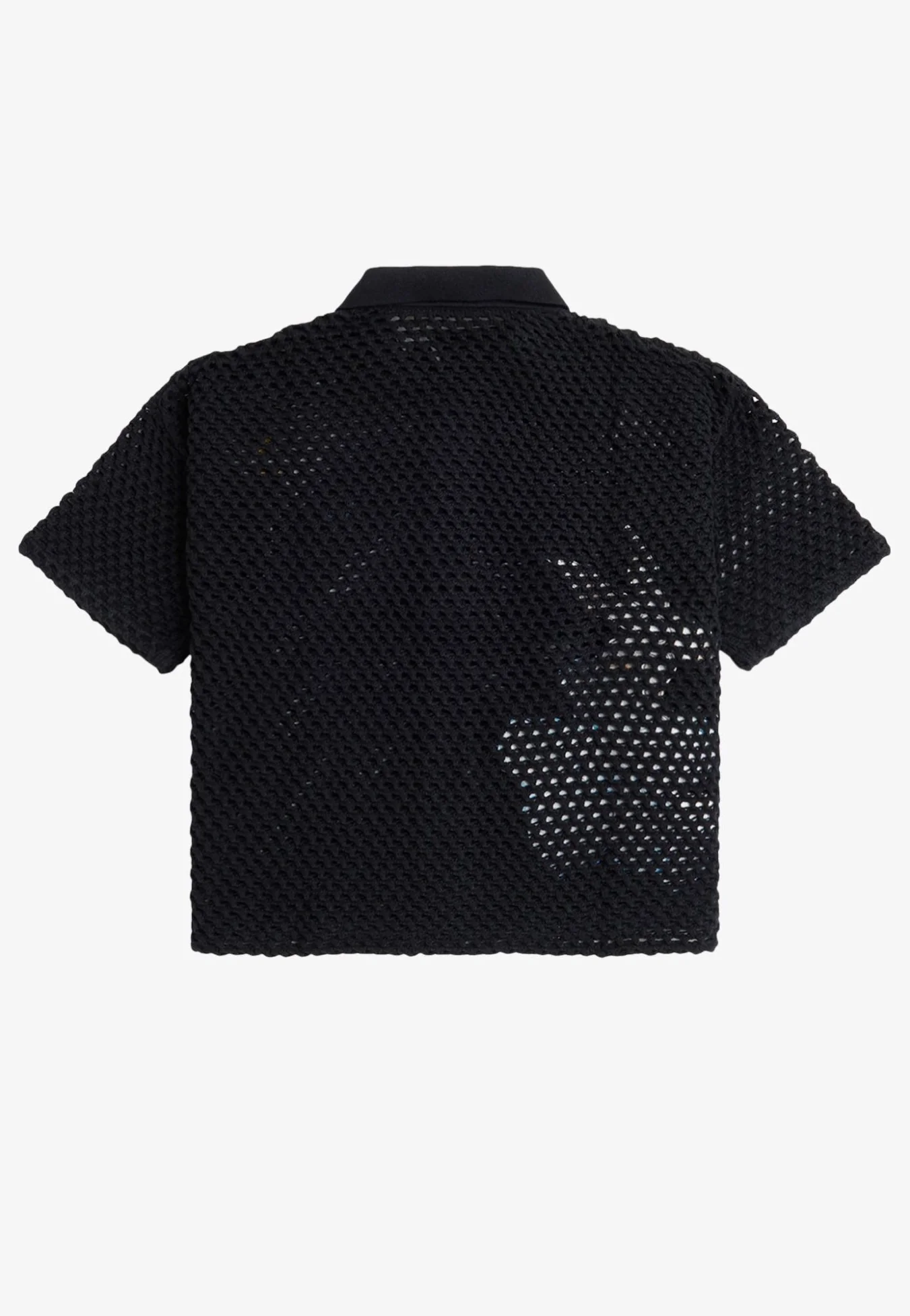 Fred Perry x Amy Winehouse - Embroidered Open Knit Black - Shirt - Image 9