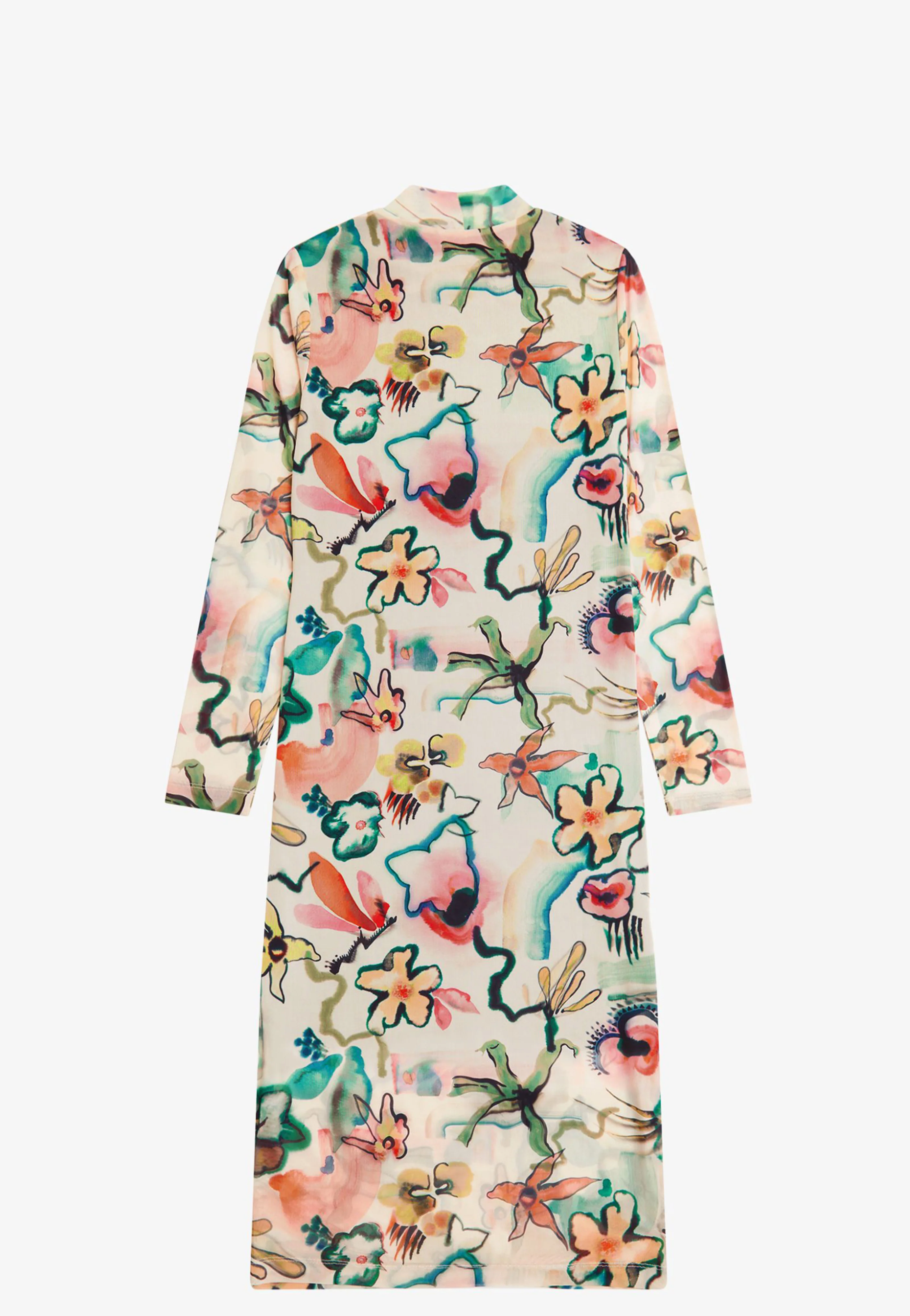 Fred Perry x Amy Winehouse - Printed Mesh Mock Neck Silky Peach - Dress - Image 7