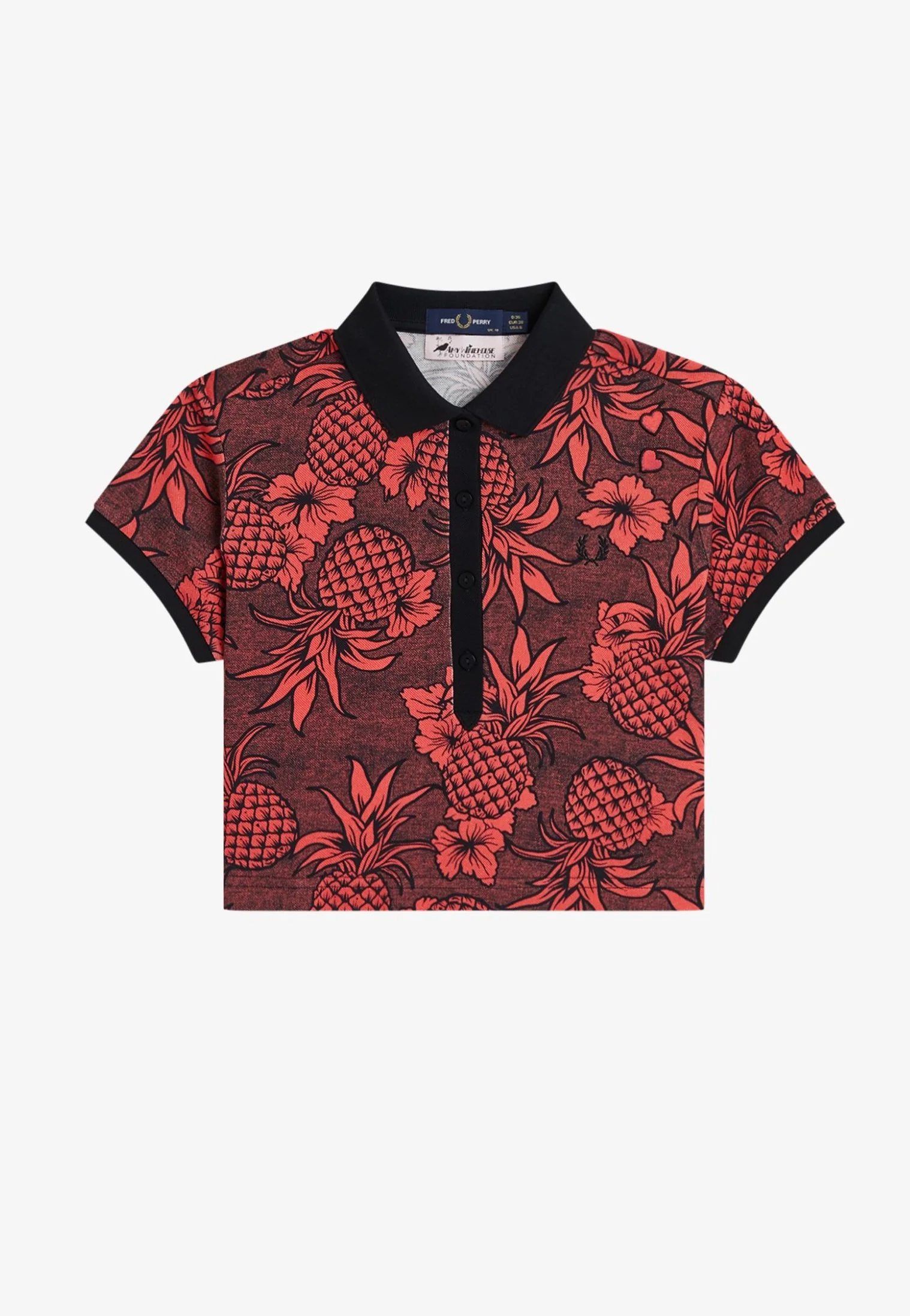 Fred Perry x Amy Winehouse - Printed Strawberry Cream - Polo - Image 5