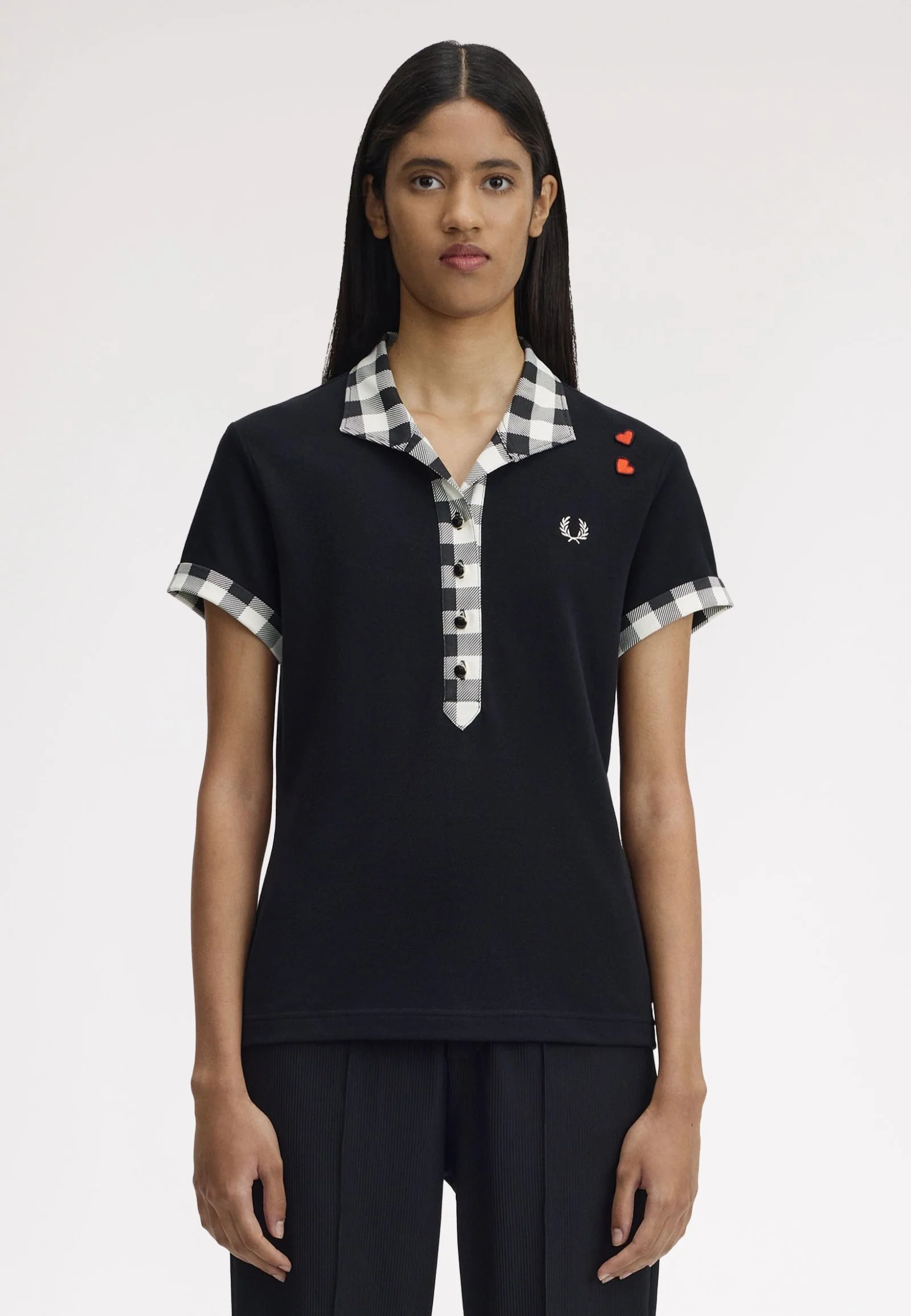 Fred Perry x Amy Winehouse - Printed Trim Black - Polo - Image 4