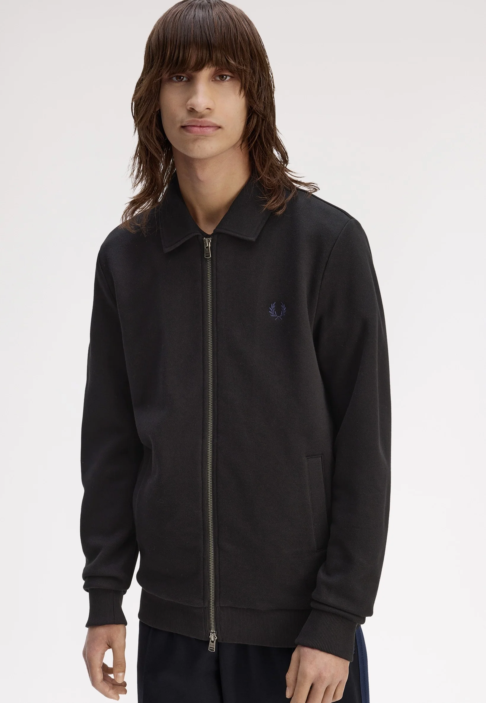 Fred Perry - Zip Through Collared Black - Jacket