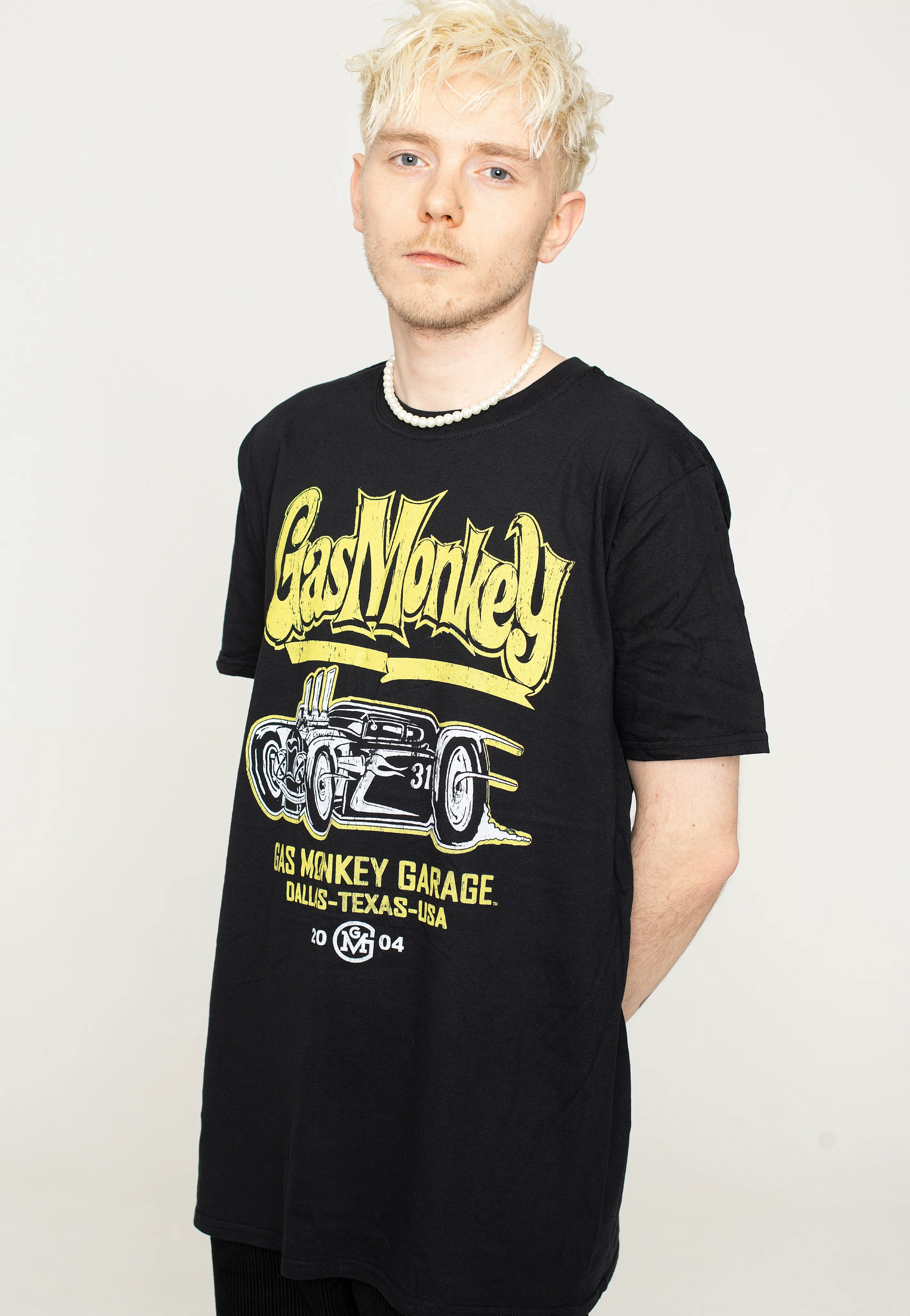Gas Monkey Garage - Yellow Hot Rod - T-Shirt - Image 3