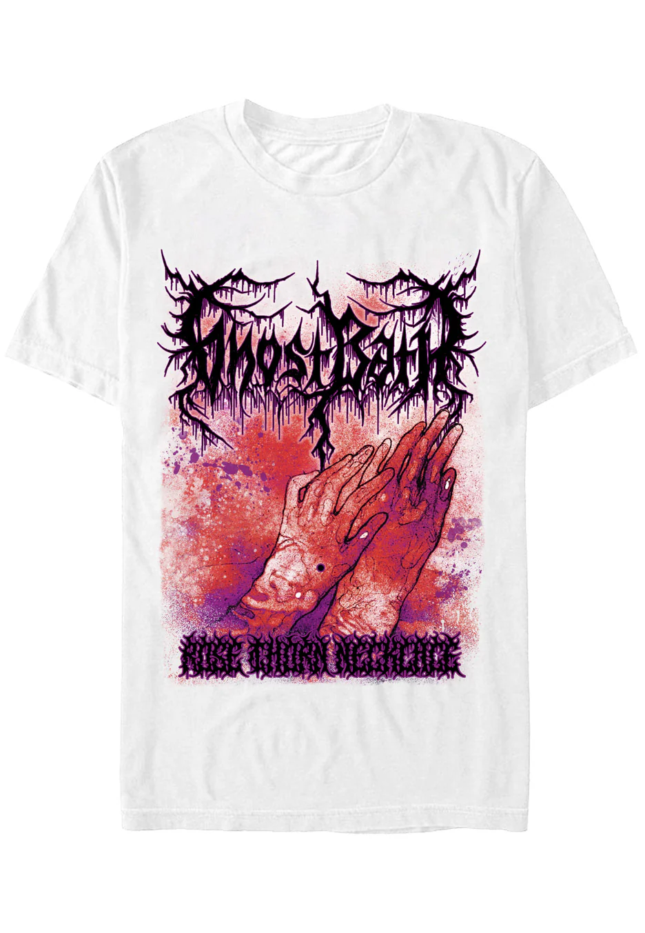 Ghost Bath - Rose Thorn Neclace Cover White - T-Shirt - Image 3