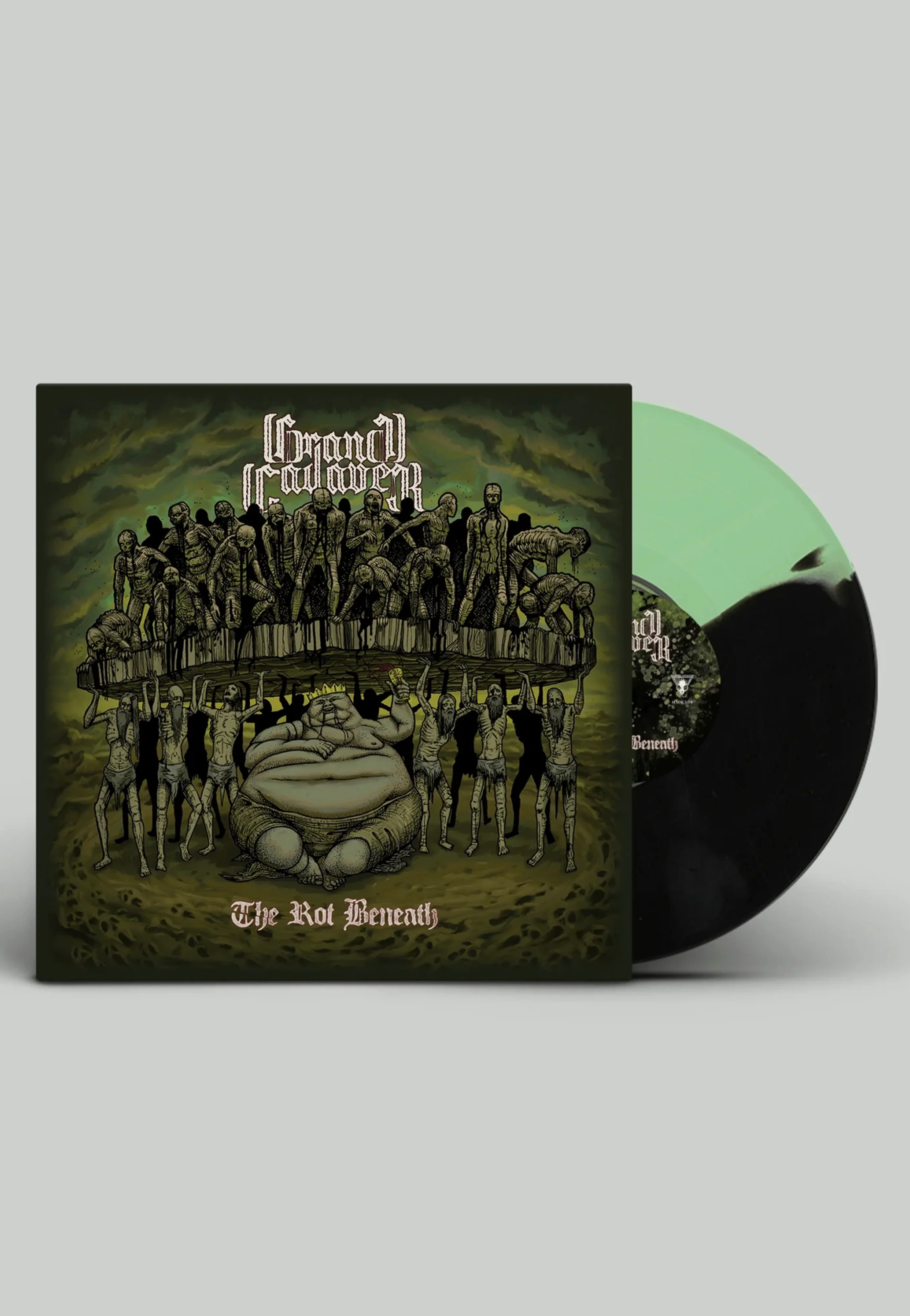 Grand Cadaver - The Rot Beneath Ltd. Green/Black Split - Colored Vinyl