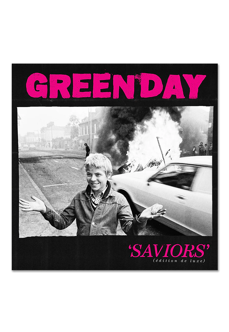 Green Day - Saviors (édition de luxe) Ltd. Clear w/ Hot Pink Indie Exclusive - Splattered 2 Vinyl - Image 2