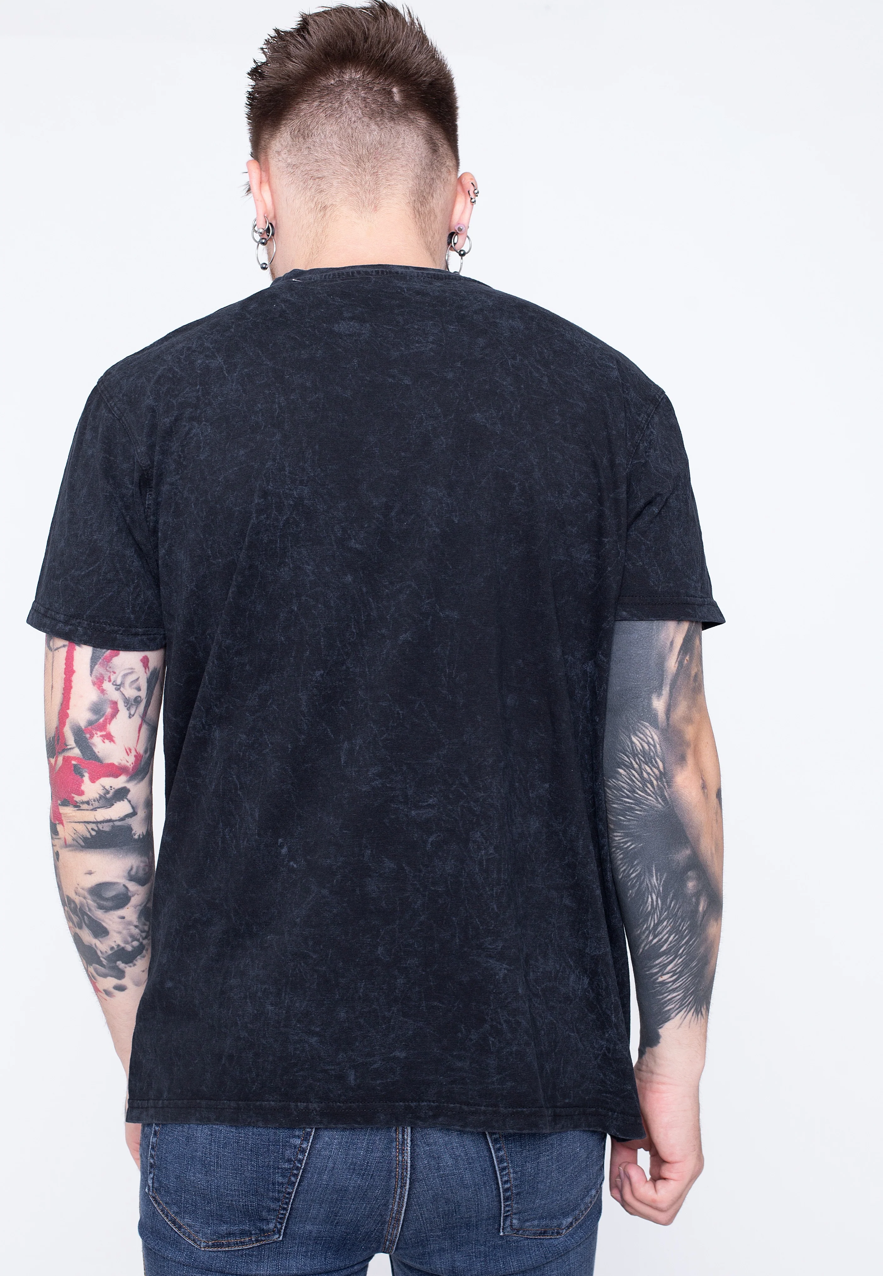Guns N' Roses - Monochrome Cross Dip Dye - T-Shirt - Image 3