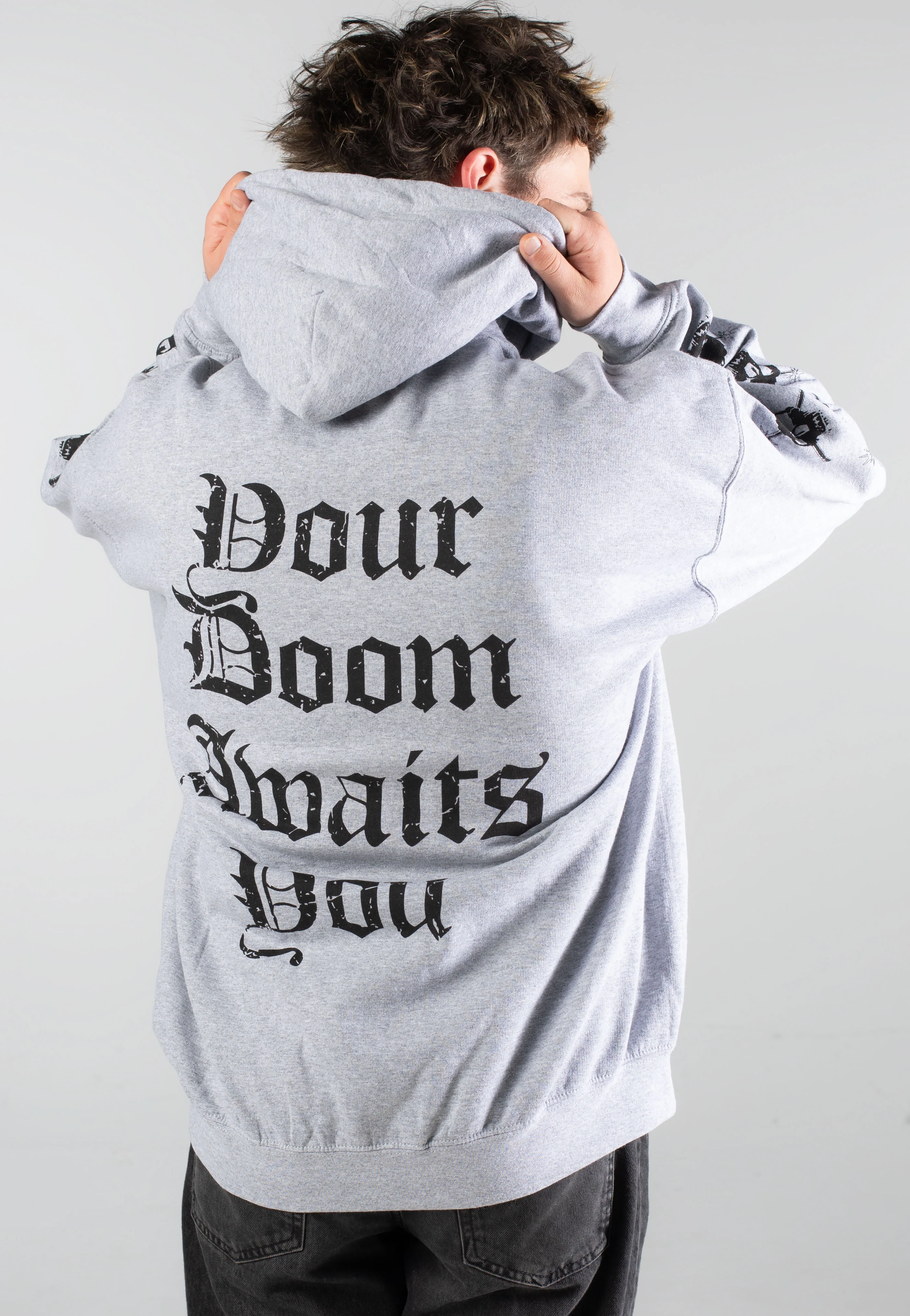 Doom Awaits Sportsgrey - Hoodie - Image 5