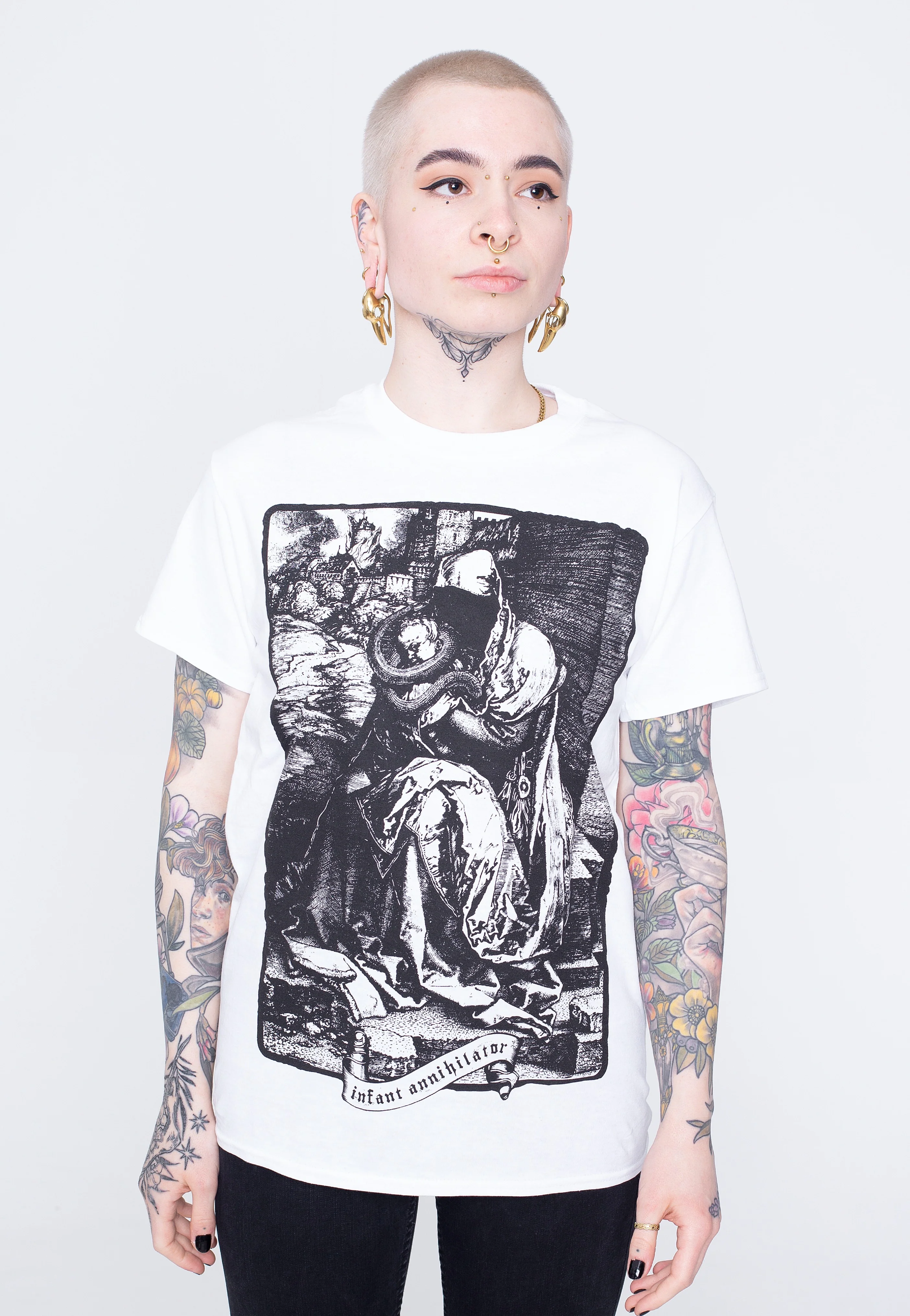 Infant Annihilator - Child Snatcher White - T-Shirt - Image 5