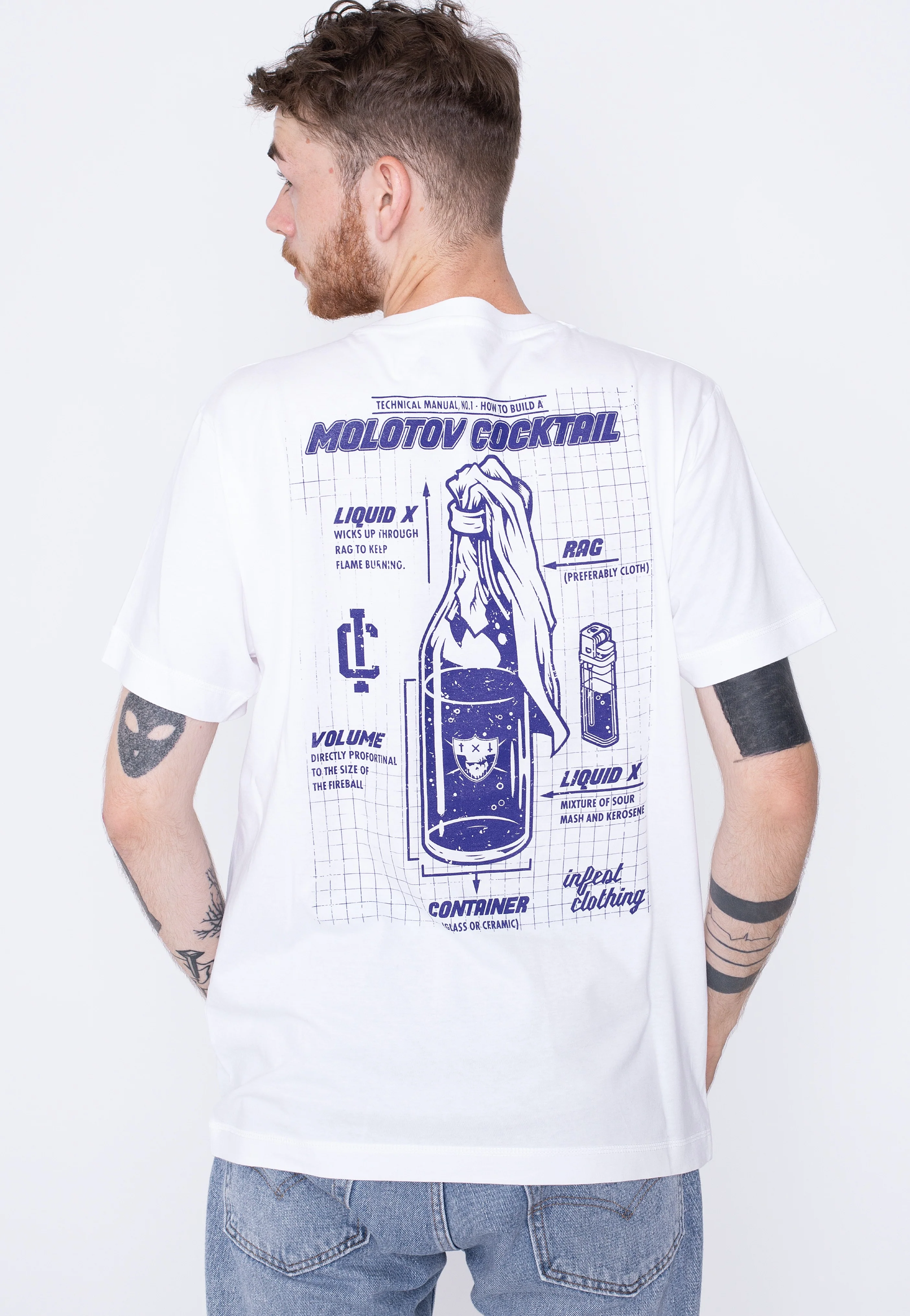 Infest Clothing - Molotov White - T-Shirt - Image 5