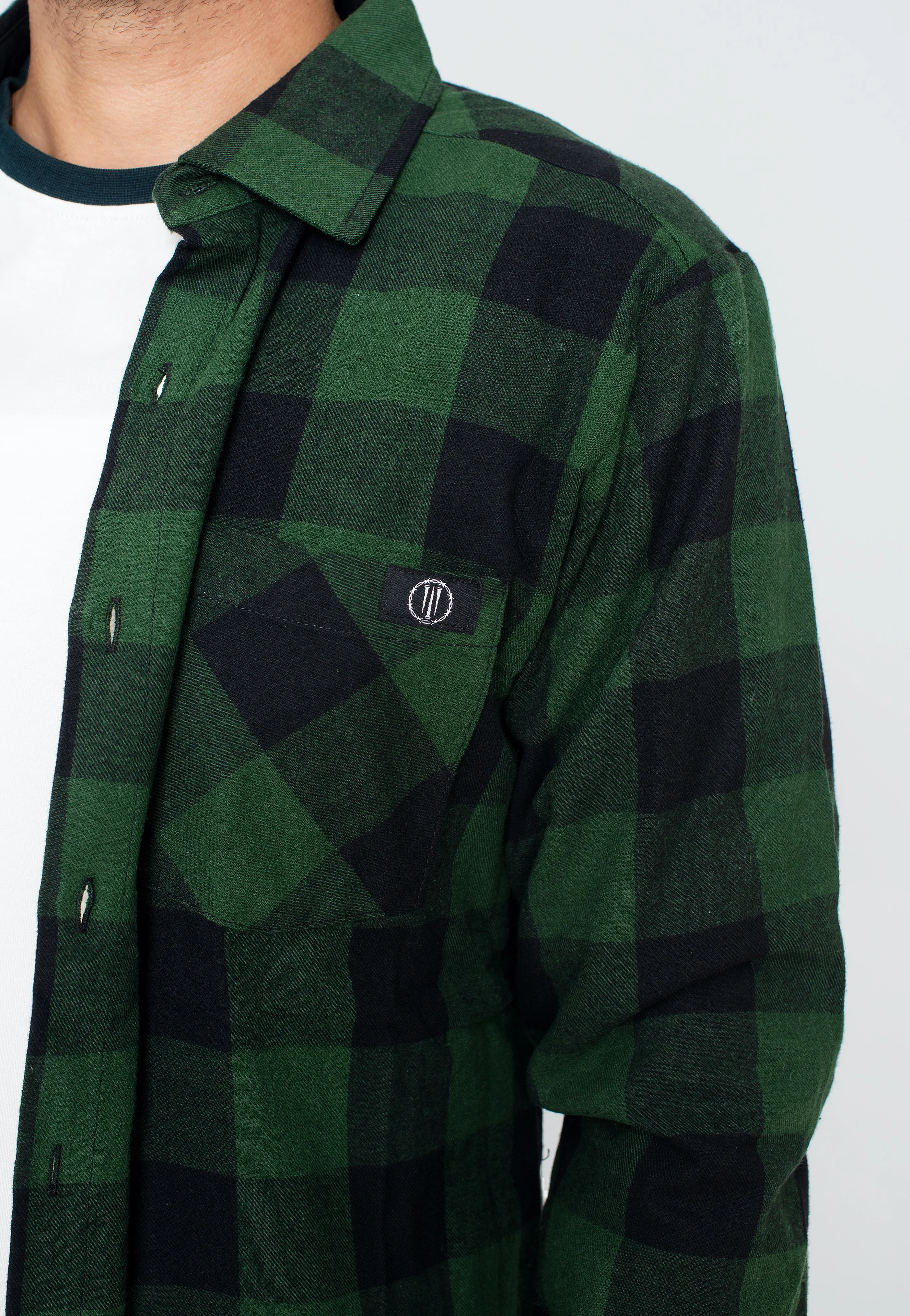 Ironnail - Hooft Black/Forestgreen Flanell - Shirt - Image 2