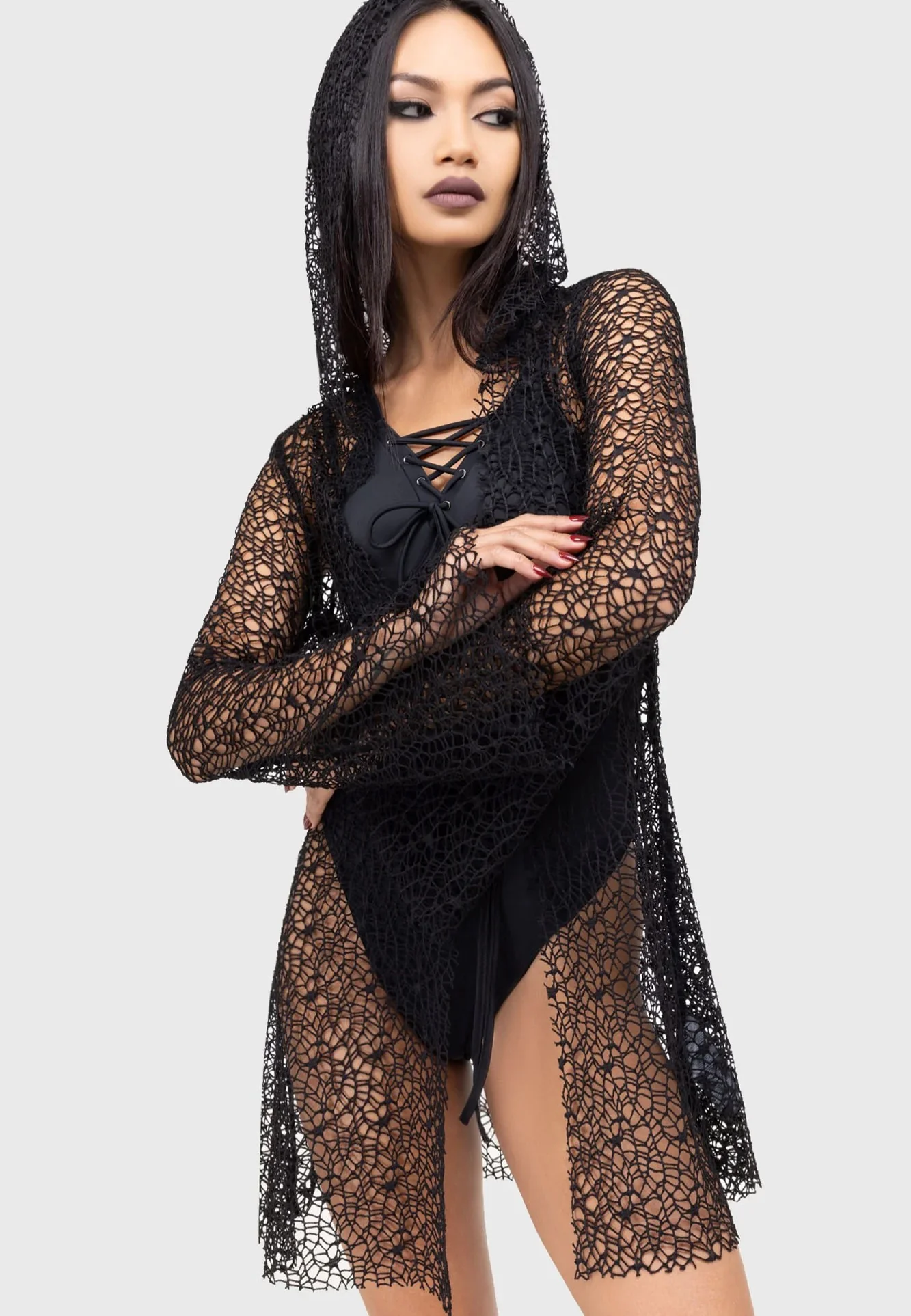 Killstar - Cobweb Cove Black - Cloak - Image 3