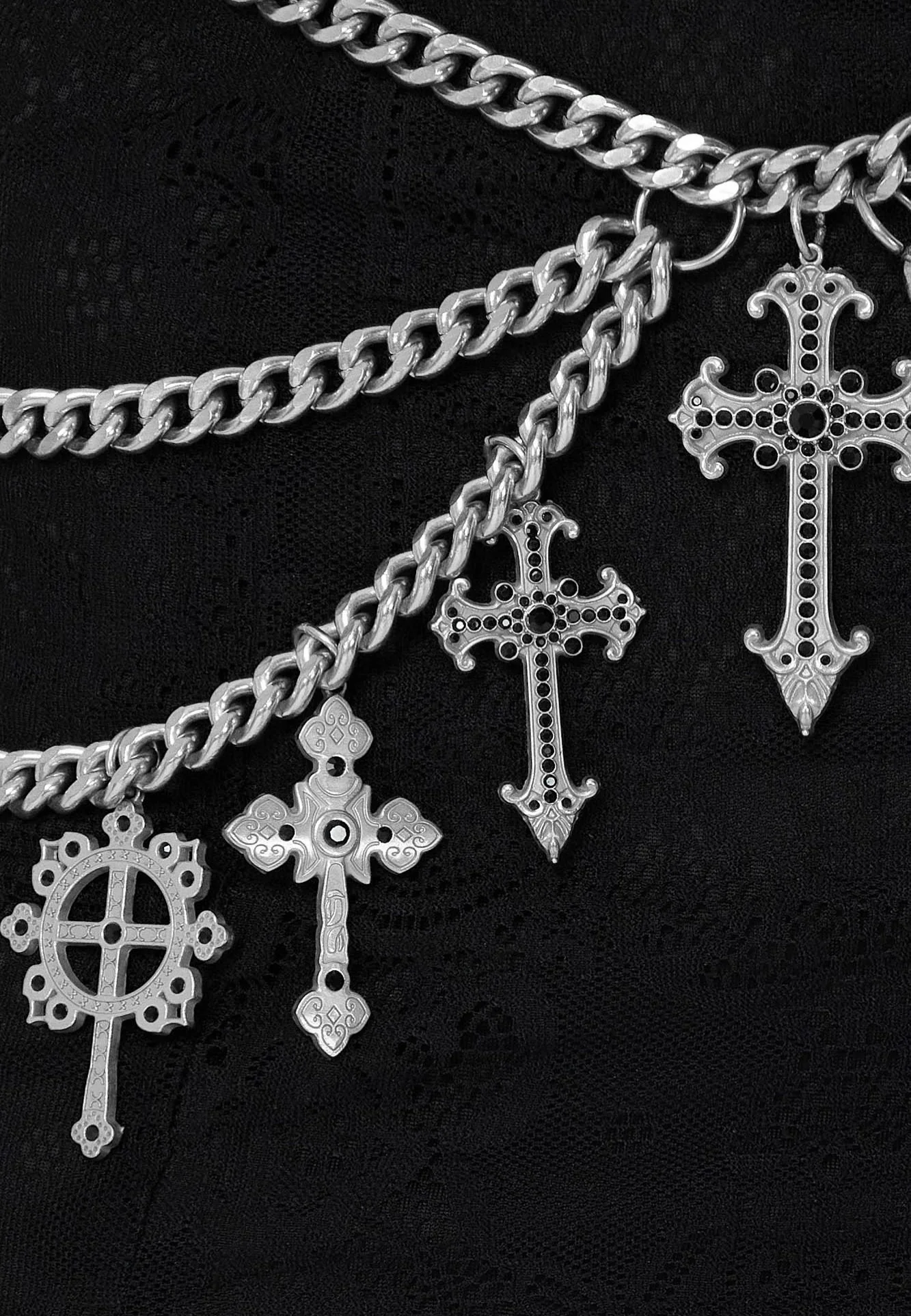 Killstar - Crucifix Chain Silver - Belt - Image 3