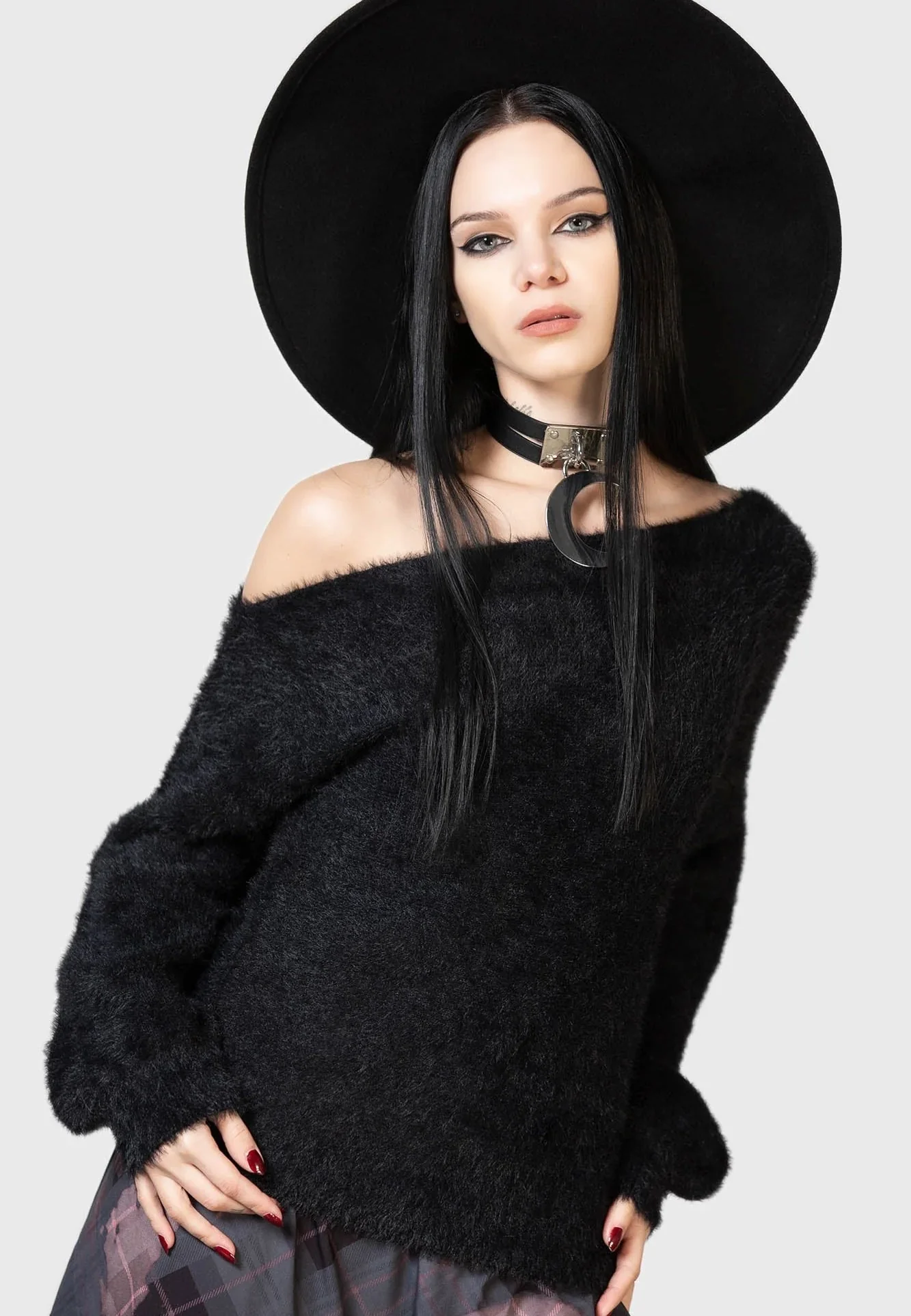 Killstar - Dryour Crop Black - Sweater - Image 2
