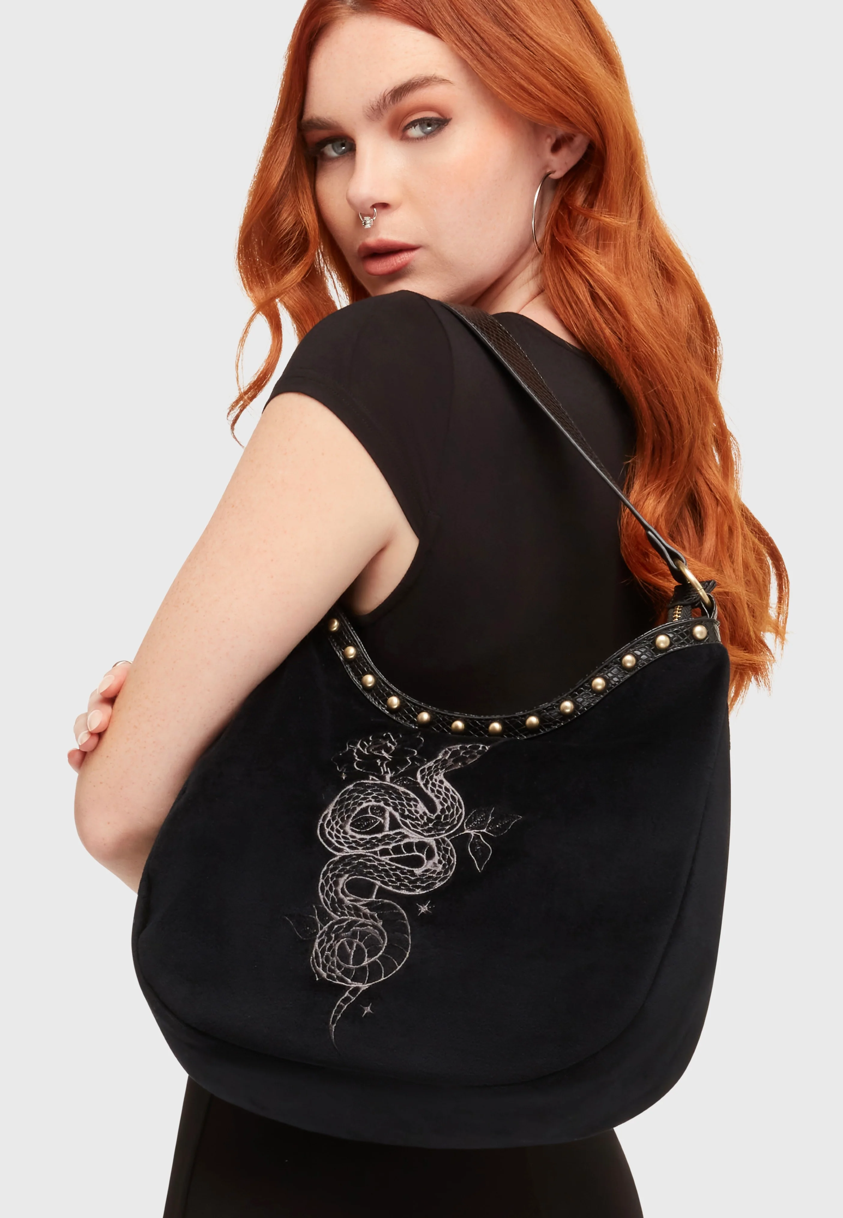Killstar - Serpent & Thorn Black/Purple - Shoulder Bag - Image 4