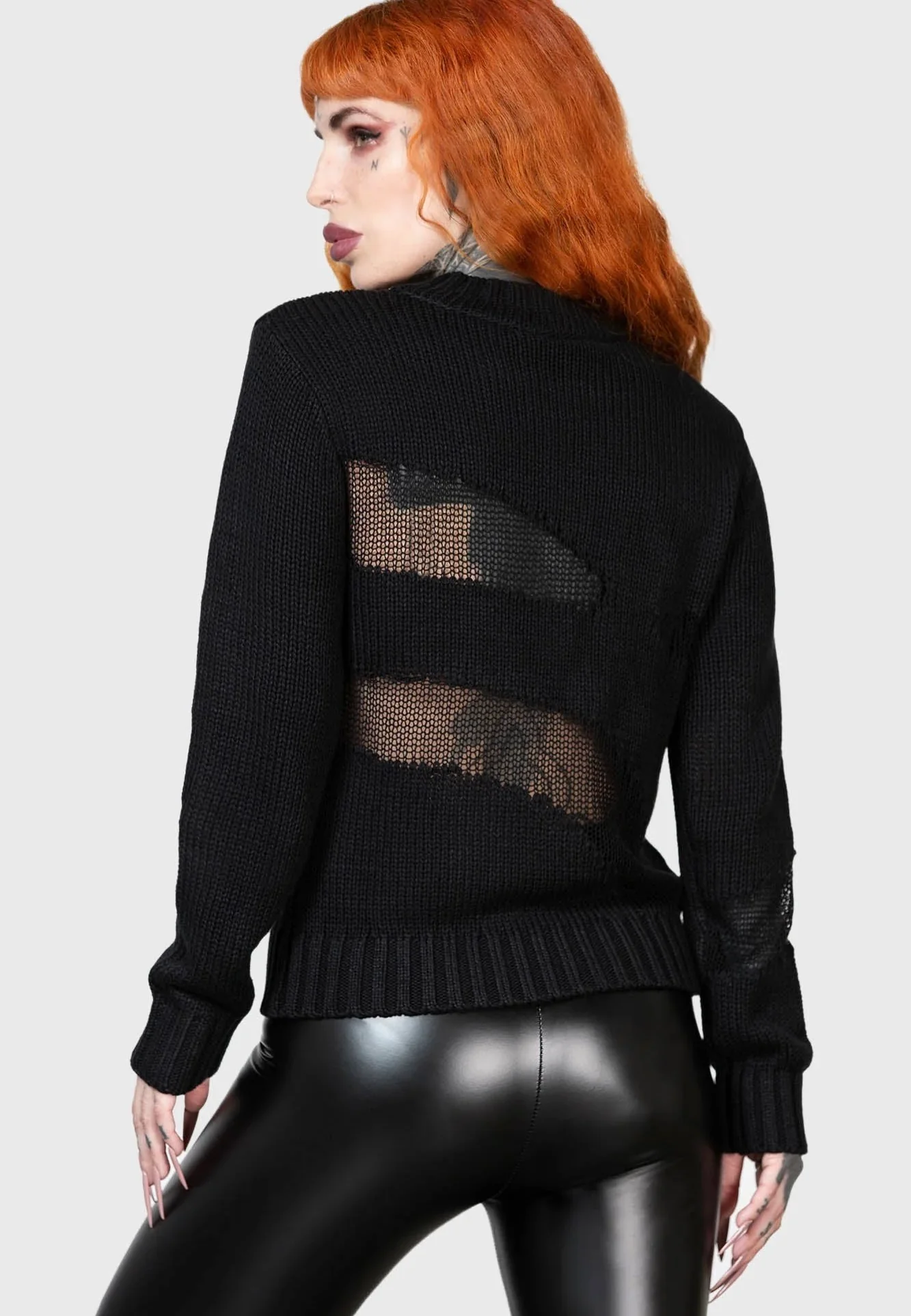 Killstar - Torn Apart Crop Black - Pullover - Image 2