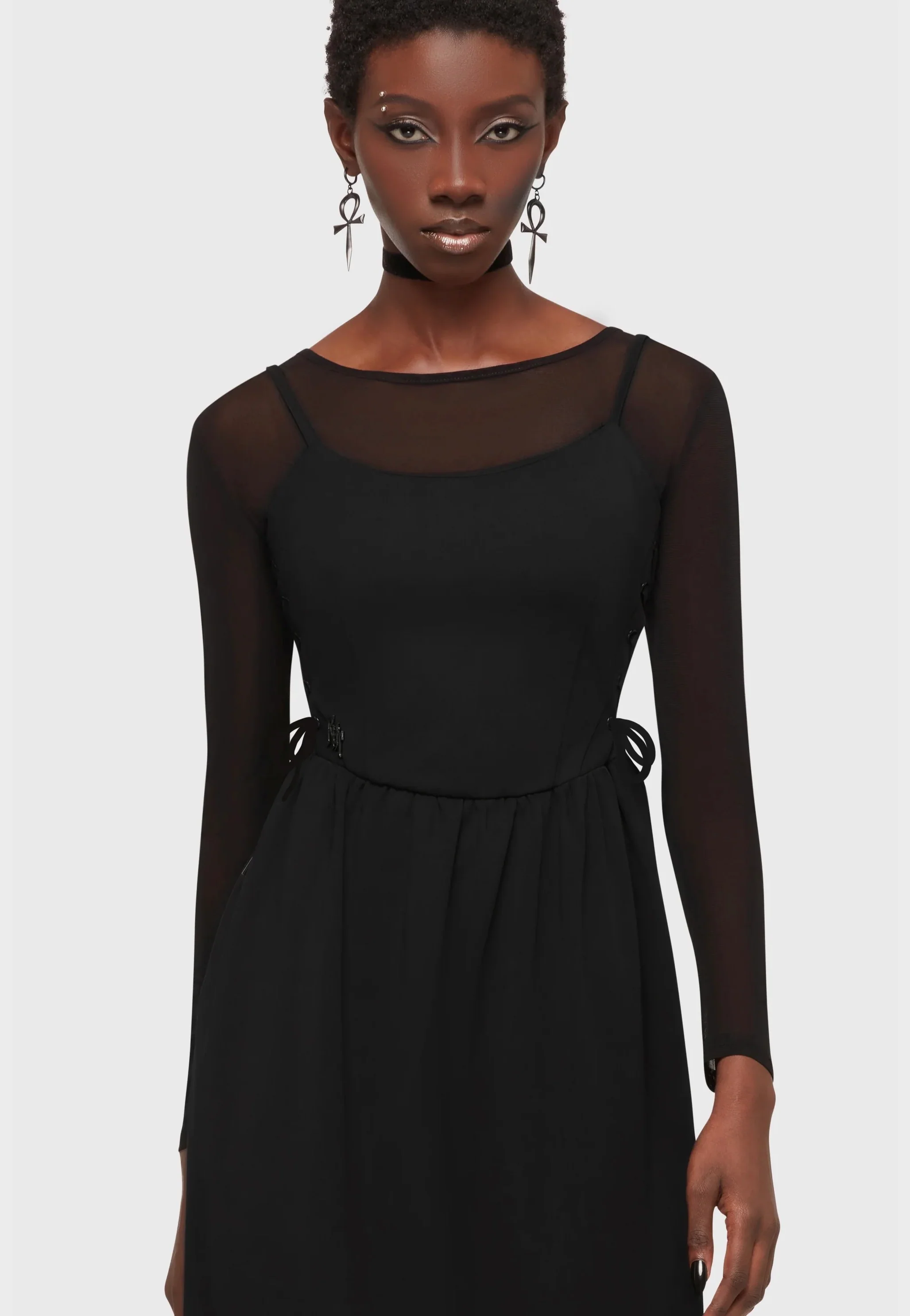 Killstar x Kihilist - Kaia's Storm Maxi Black - Dress - Image 3
