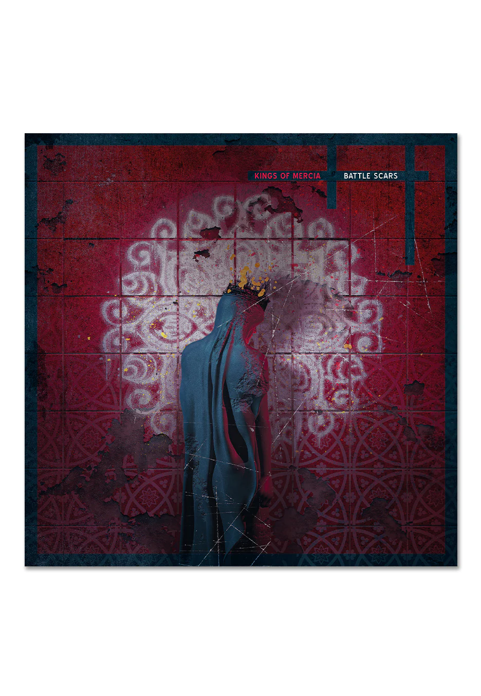 Kings Of Mercia - Battle Scars Clear Blue/Red - Marbled Vinyl - Image 2