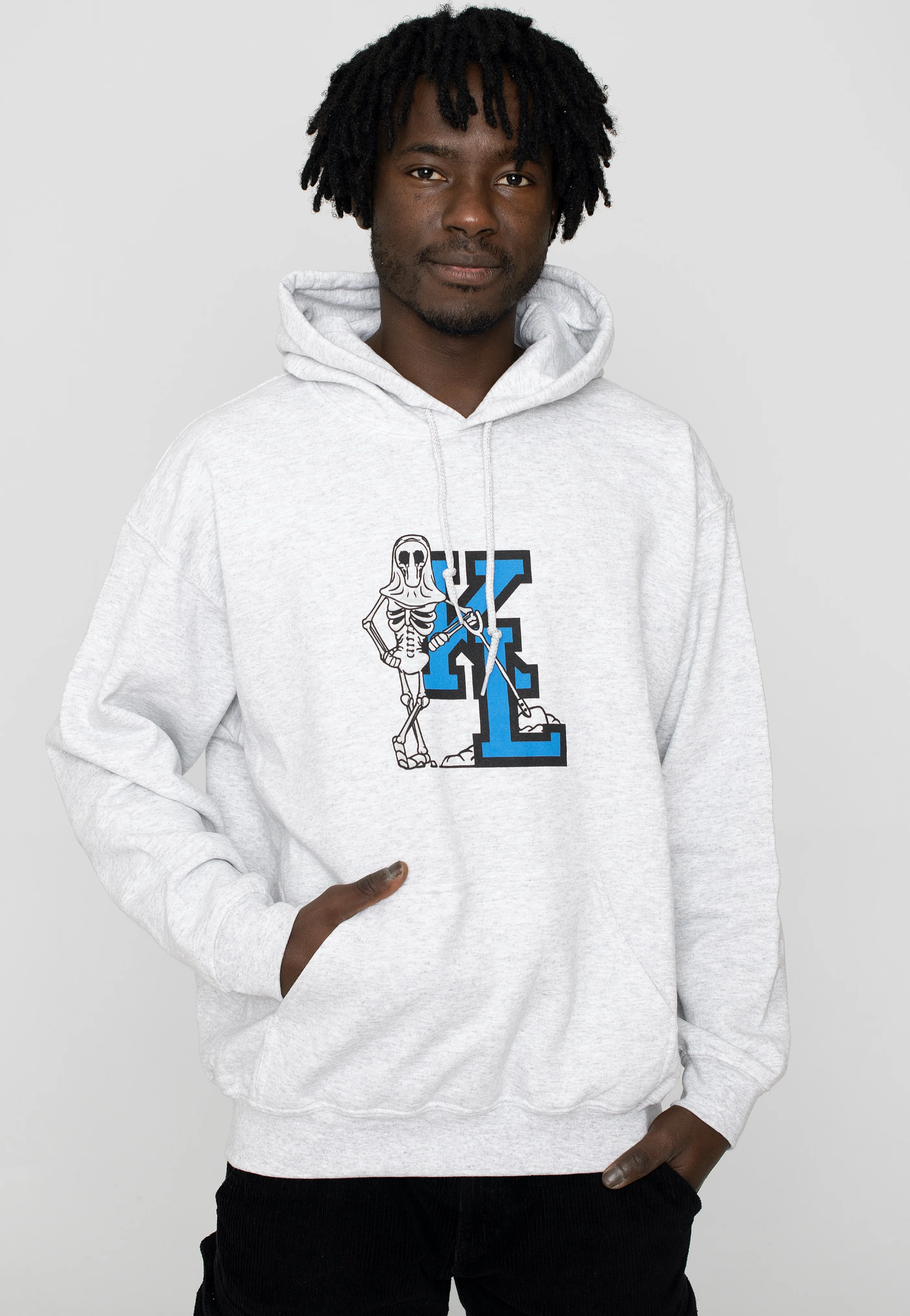 Knocked Loose - Blue Gravedigger Ash Grey - Hoodie - Image 3