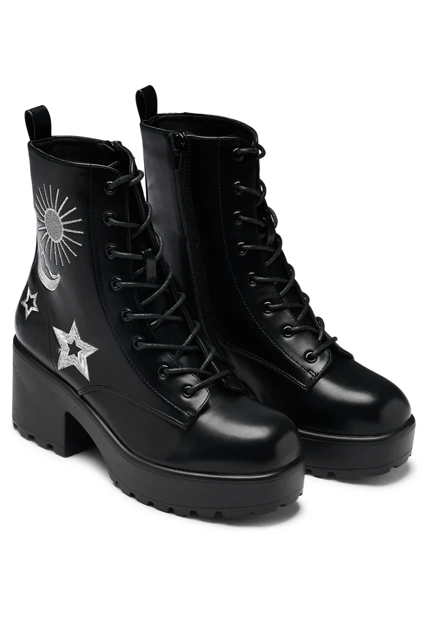Koi Footwear - Astro Silver Star & Moon Chunky - Girl Shoes - Image 4