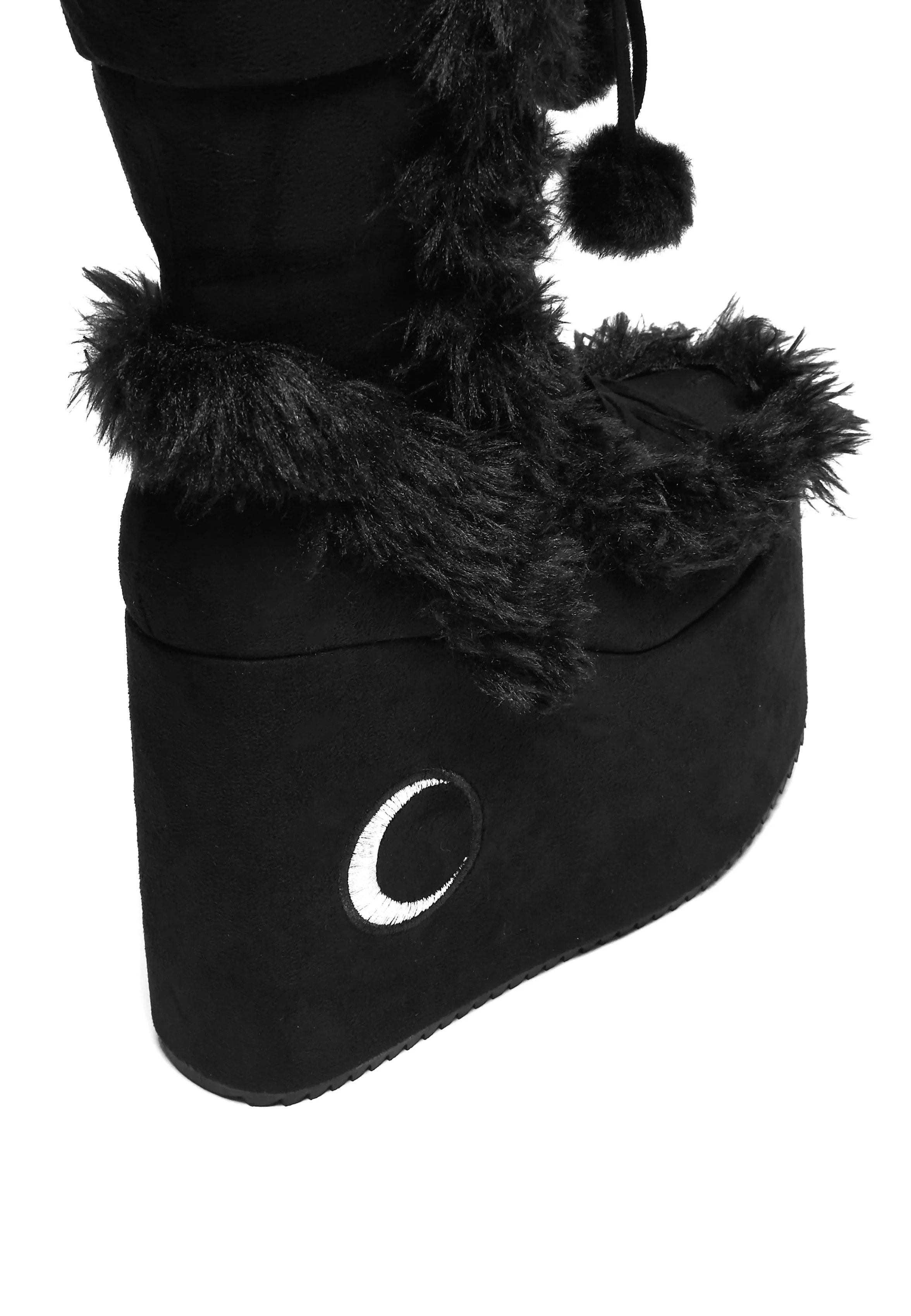 Koi Footwear x Twilight - La Push Crescent Platform Faux Fur Long Black - Girl Shoes - Image 5