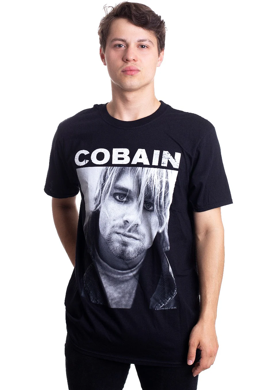 Kurt Cobain - Kurt B/W Photo - T-Shirt - Image 3