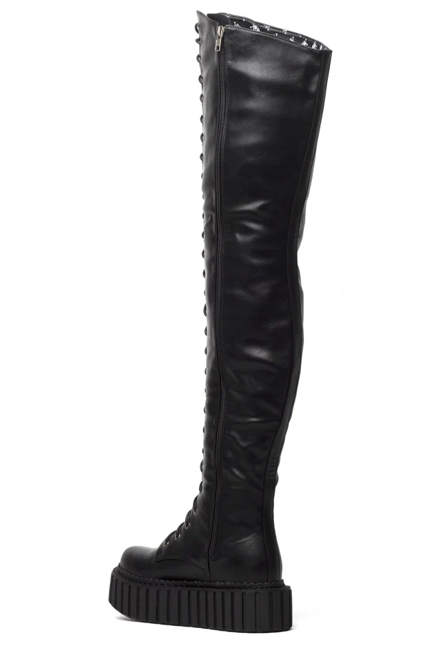 Lamoda - Last Kiss Chunky Thigh High Holster Black - Girl Shoes - Image 5