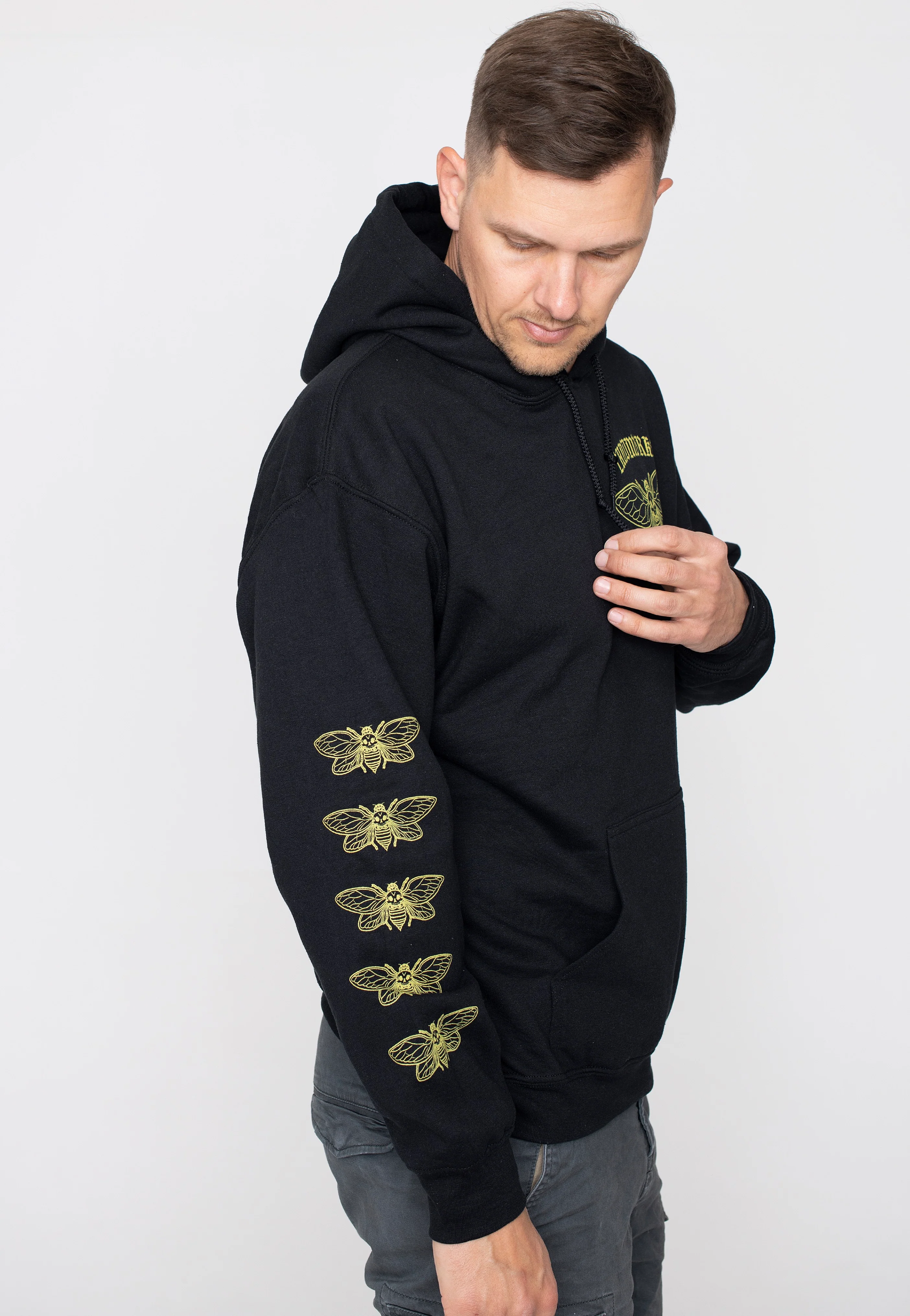 Landmvrks - Old Font Cicada Pocket - Hoodie - Image 3