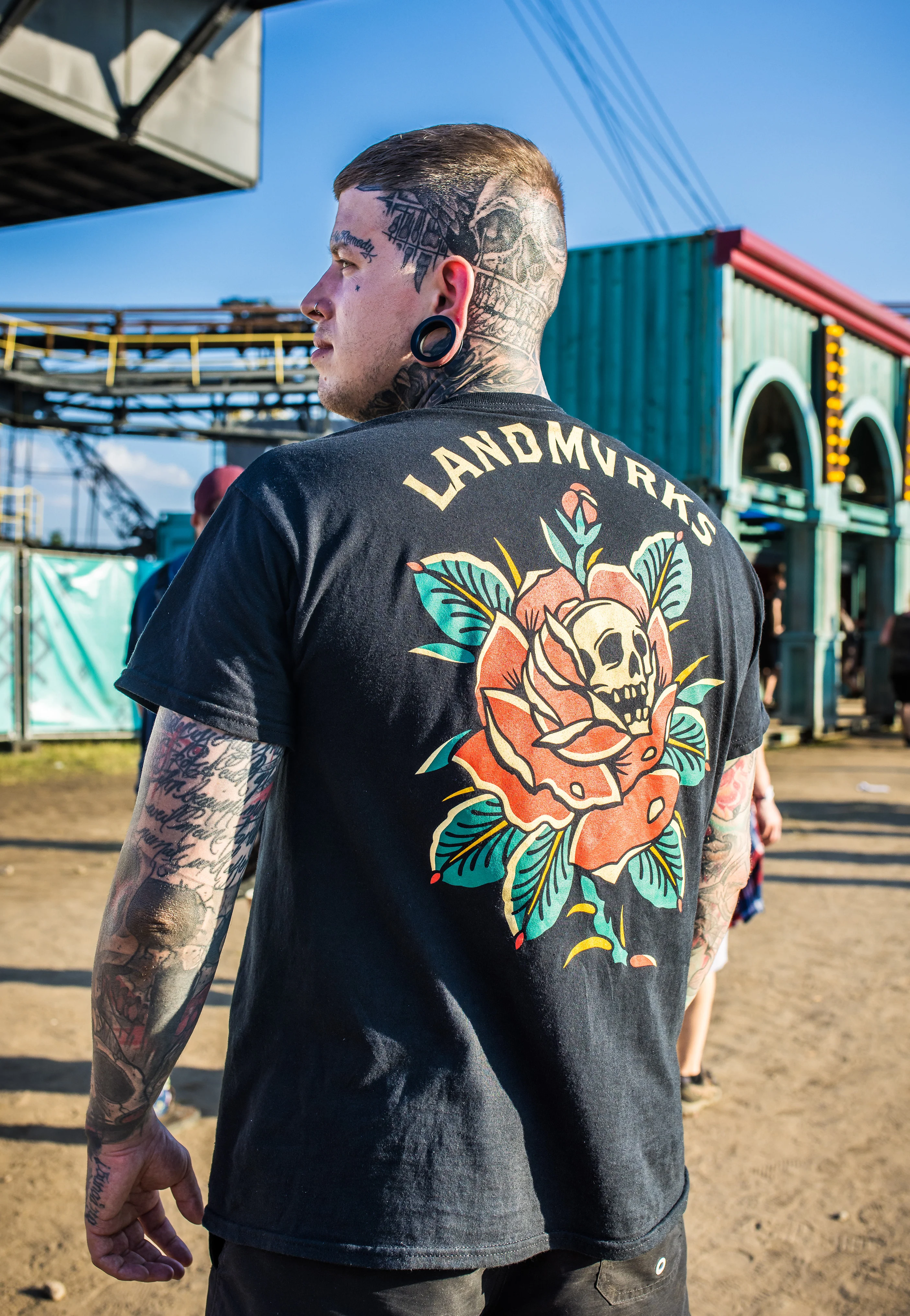 Landmvrks - Tattoo Skull - T-Shirt - Image 3