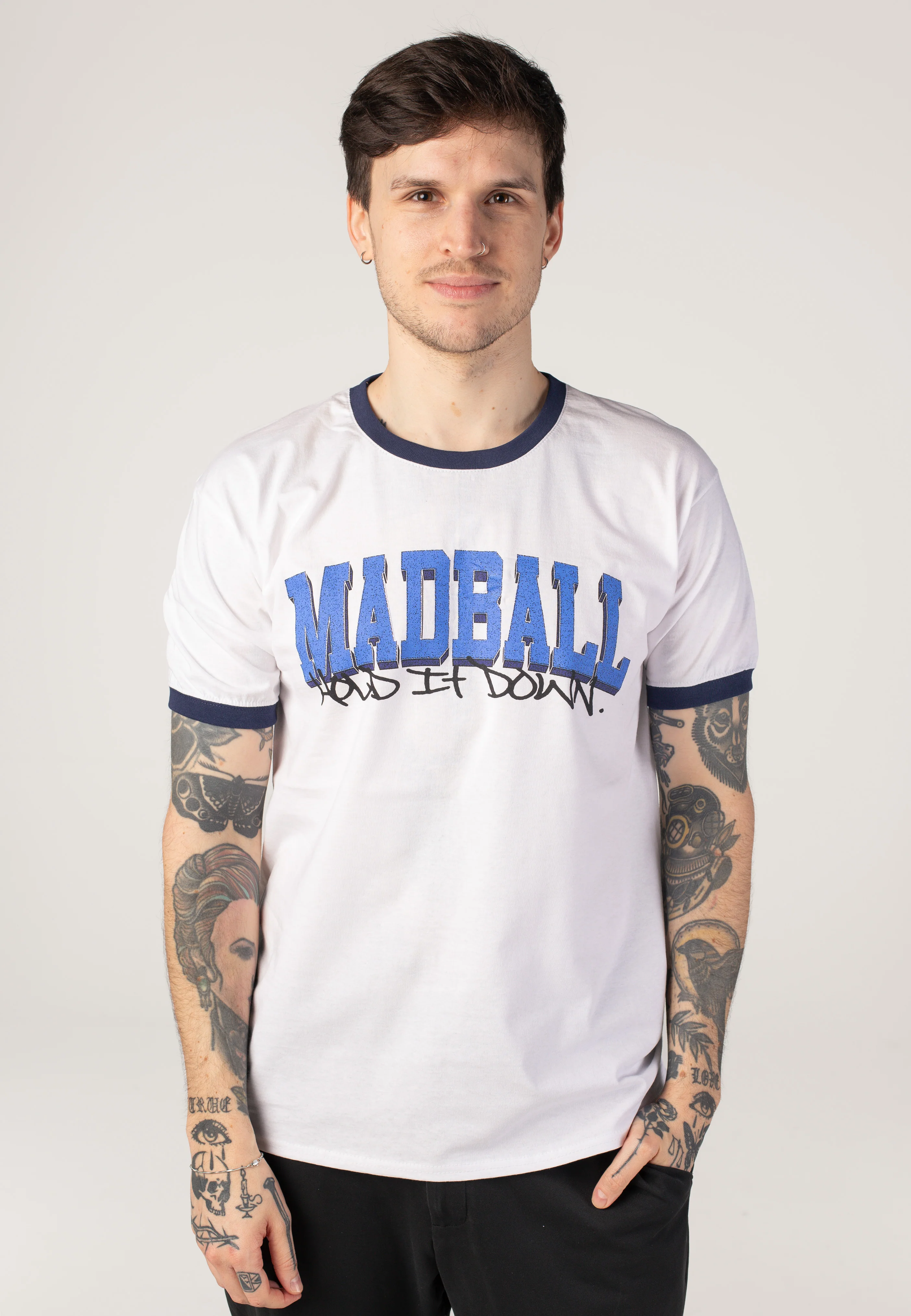 Madball - Hold It Down Can´t Stop 25 Years Anniversary White Ringer - T-Shirt - Image 3